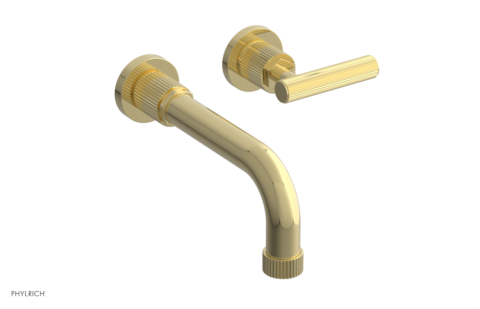 DUSTRIE Single Handle Wall Lavatory Set - 7 5/8" Spout - Grooved 370-16