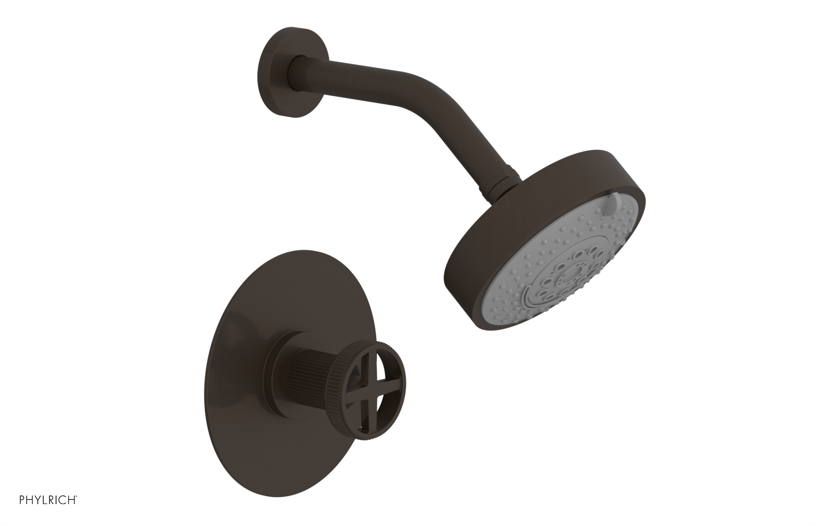 DUSTRIE - Pressure Balance Shower Set - Cross Handle - Grooved 370-21