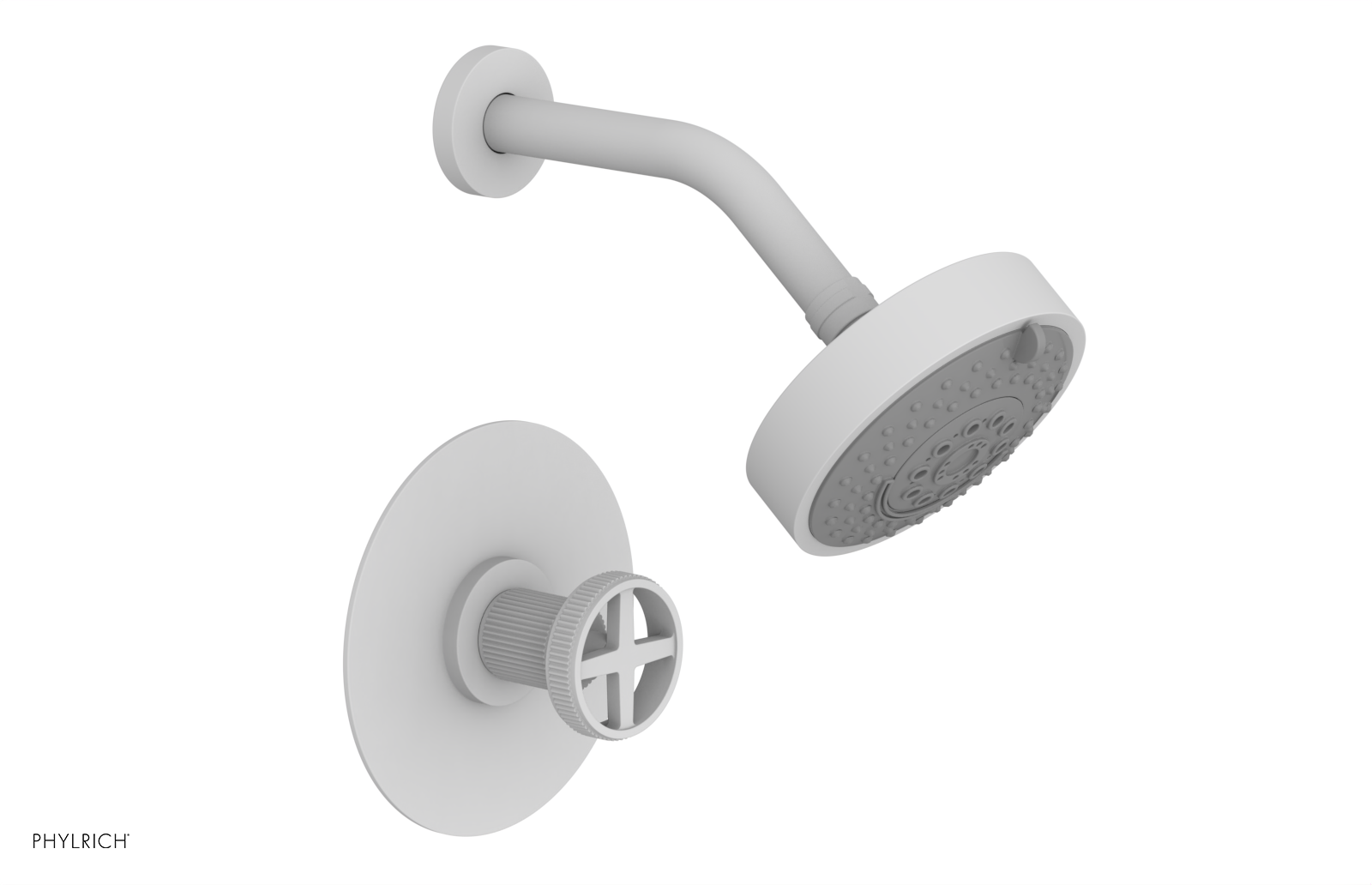 DUSTRIE - Pressure Balance Shower Set - Cross Handle - Grooved 370-21