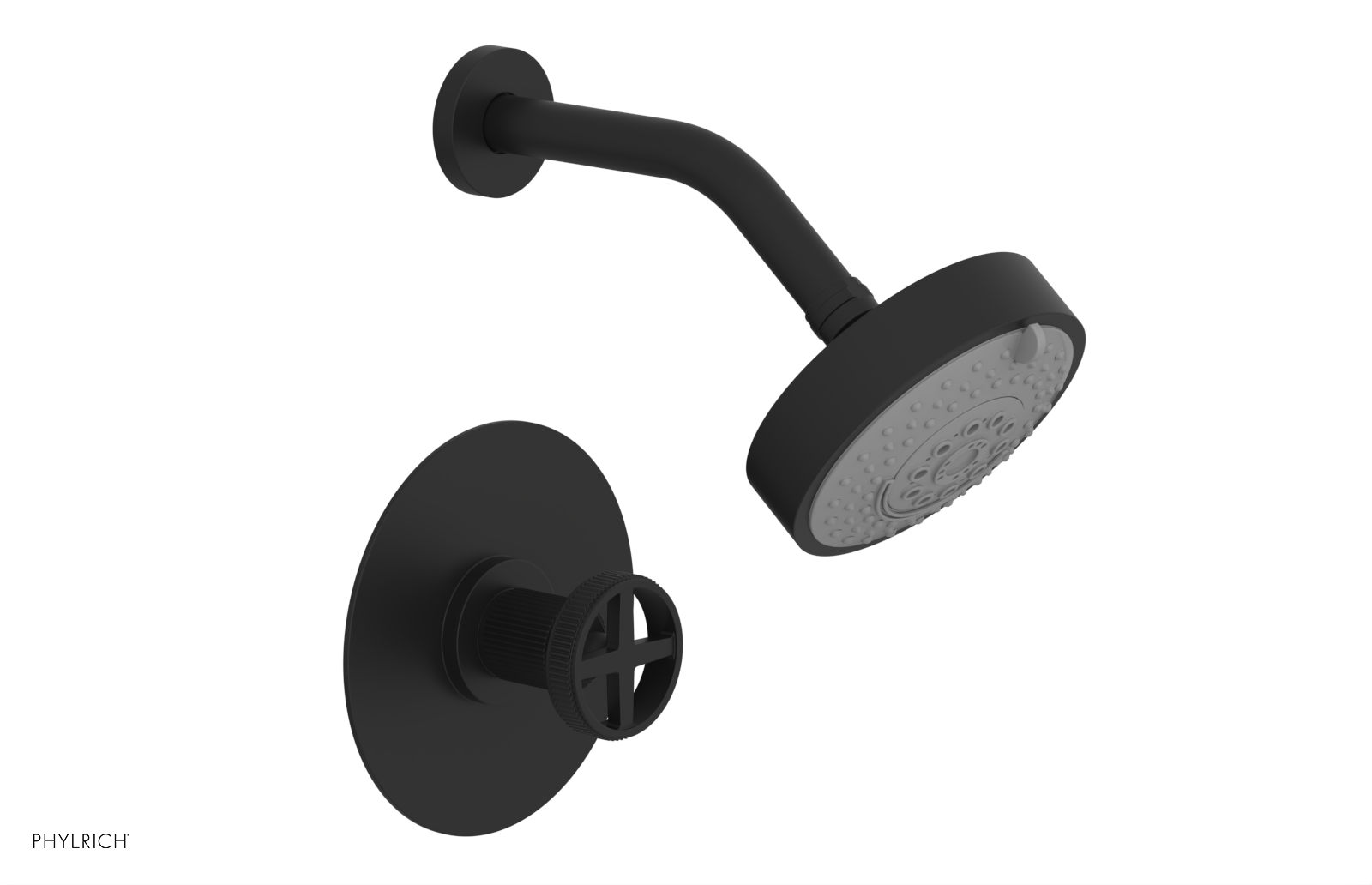 DUSTRIE - Pressure Balance Shower Set - Cross Handle - Grooved 370-21