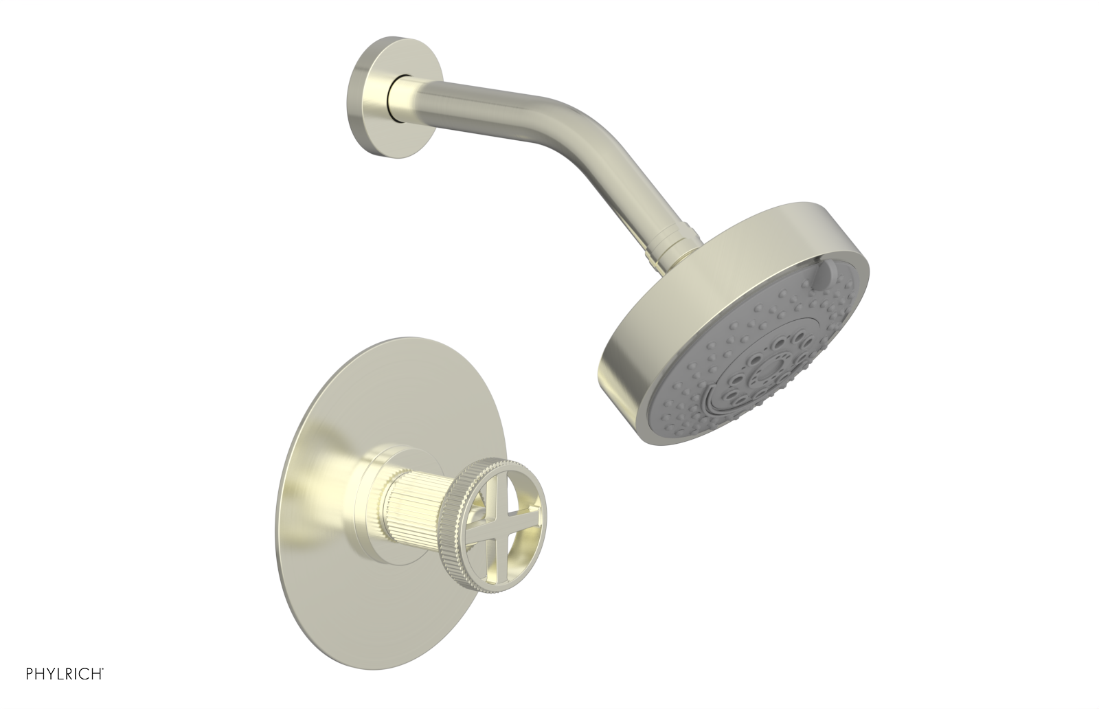 DUSTRIE - Pressure Balance Shower Set - Cross Handle - Grooved 370-21