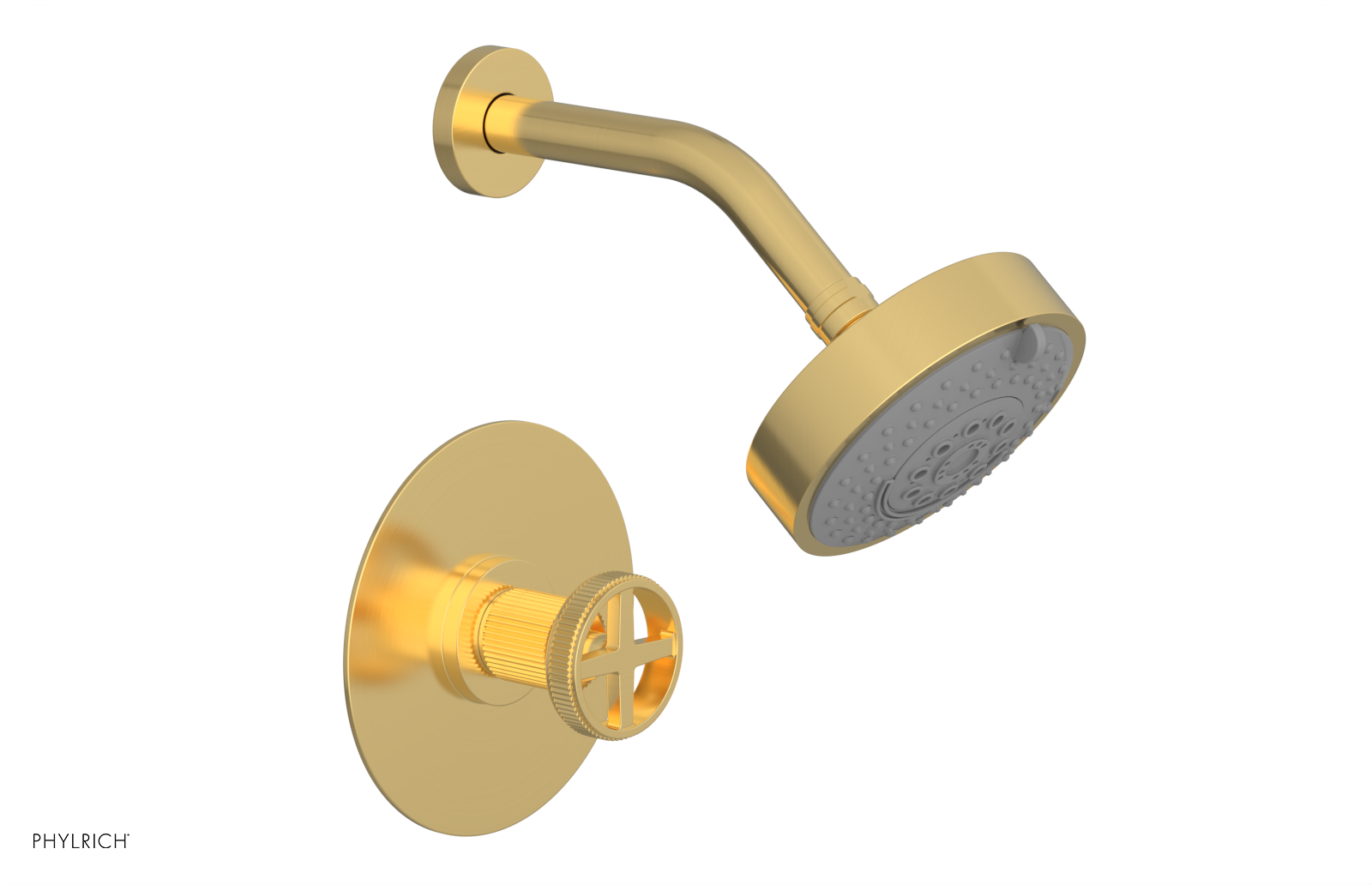 DUSTRIE - Pressure Balance Shower Set - Cross Handle - Grooved 370-21