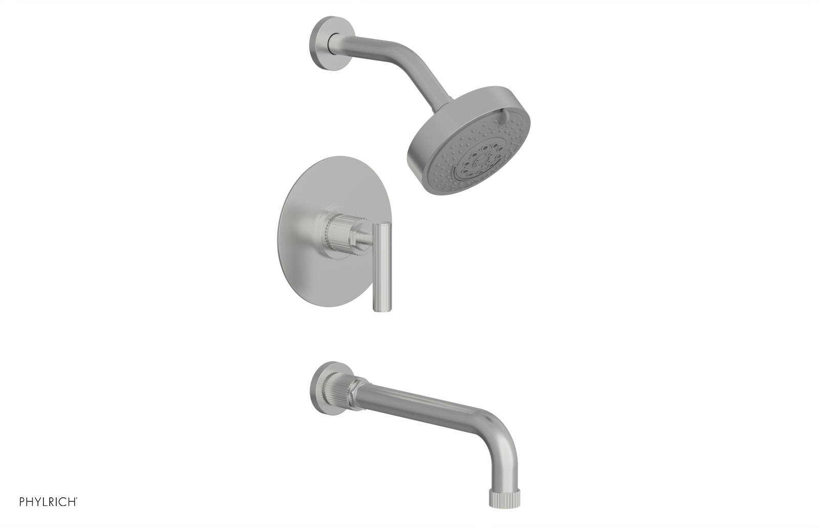 DUSTRIE - Pressure Balance Tub & Shower Set - 10" Spout -  Lever Handle - Grooved 370-27-10