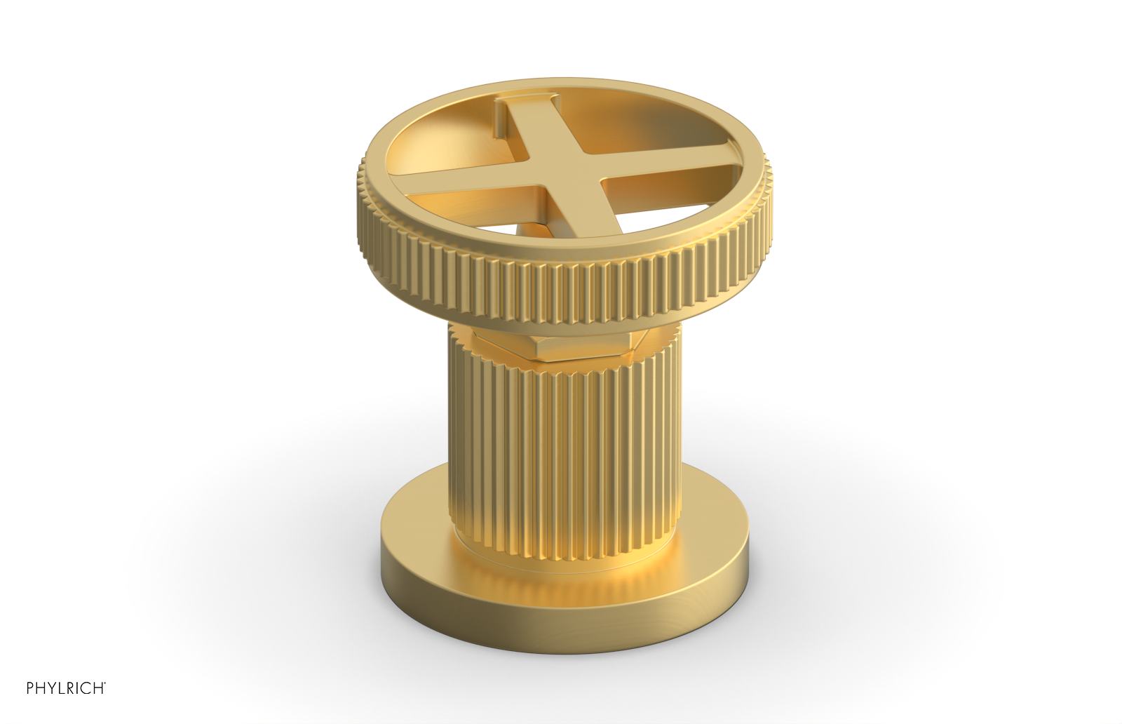 DUSTRIE - Volume Control/Diverter Trim - Cross Handle - Grooved 370-35