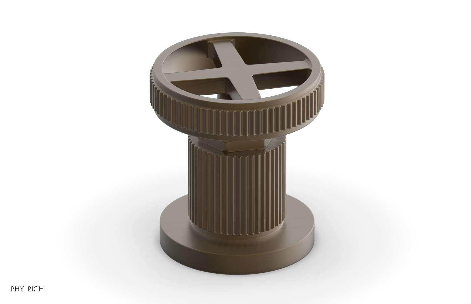 DUSTRIE - Volume Control/Diverter Trim - Cross Handle - Grooved 370-35