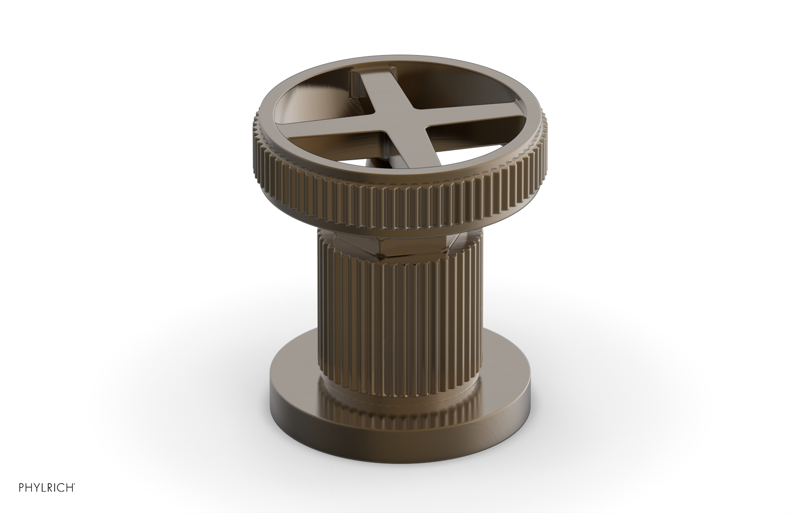 DUSTRIE - Volume Control/Diverter Trim - Cross Handle - Grooved 370-35