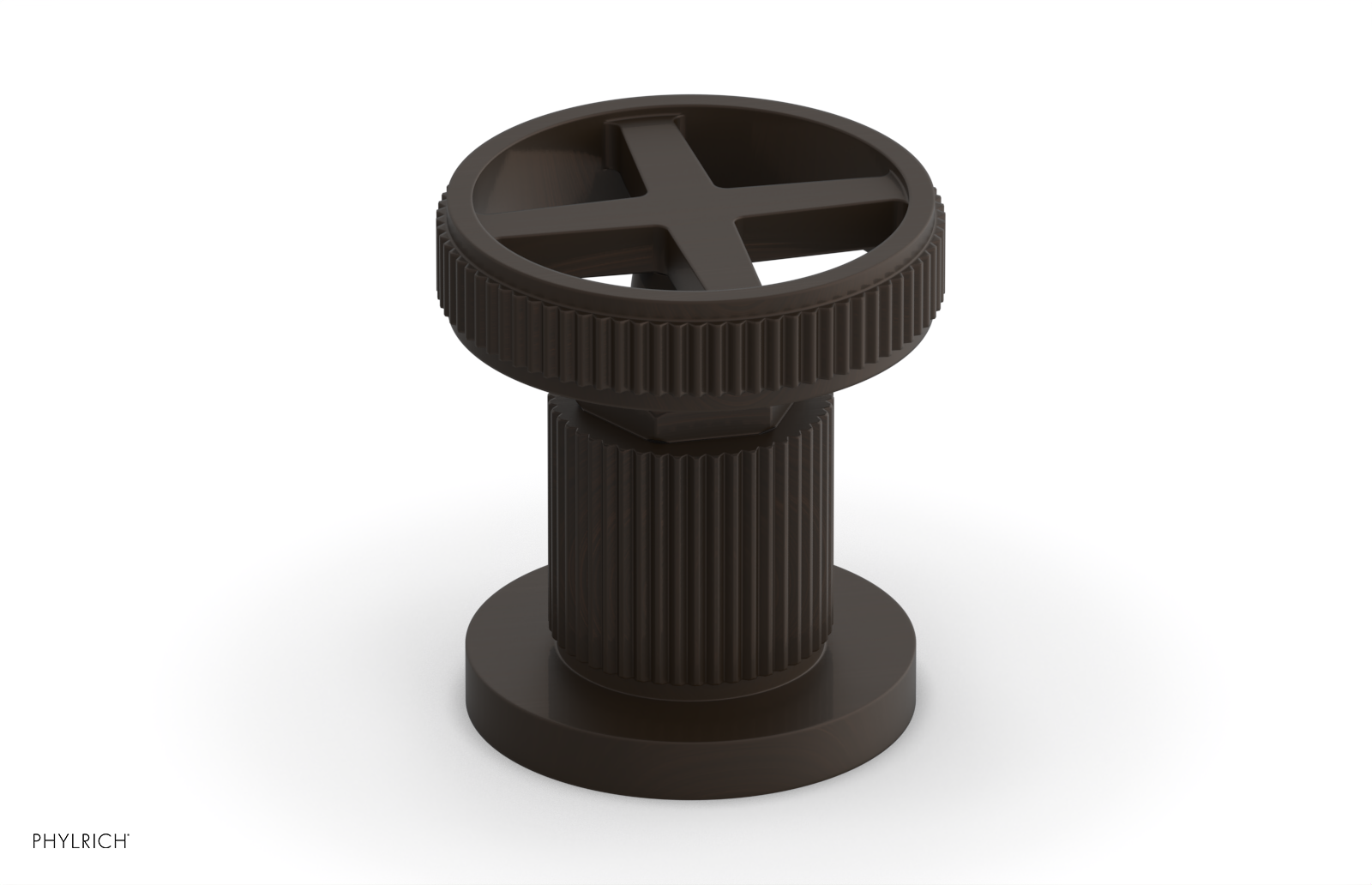 DUSTRIE - Volume Control/Diverter Trim - Cross Handle - Grooved 370-35