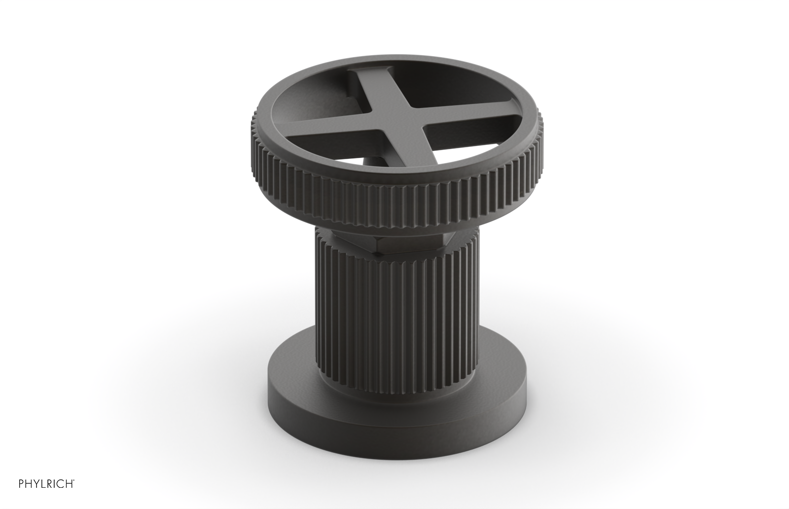 DUSTRIE - Volume Control/Diverter Trim - Cross Handle - Grooved 370-35