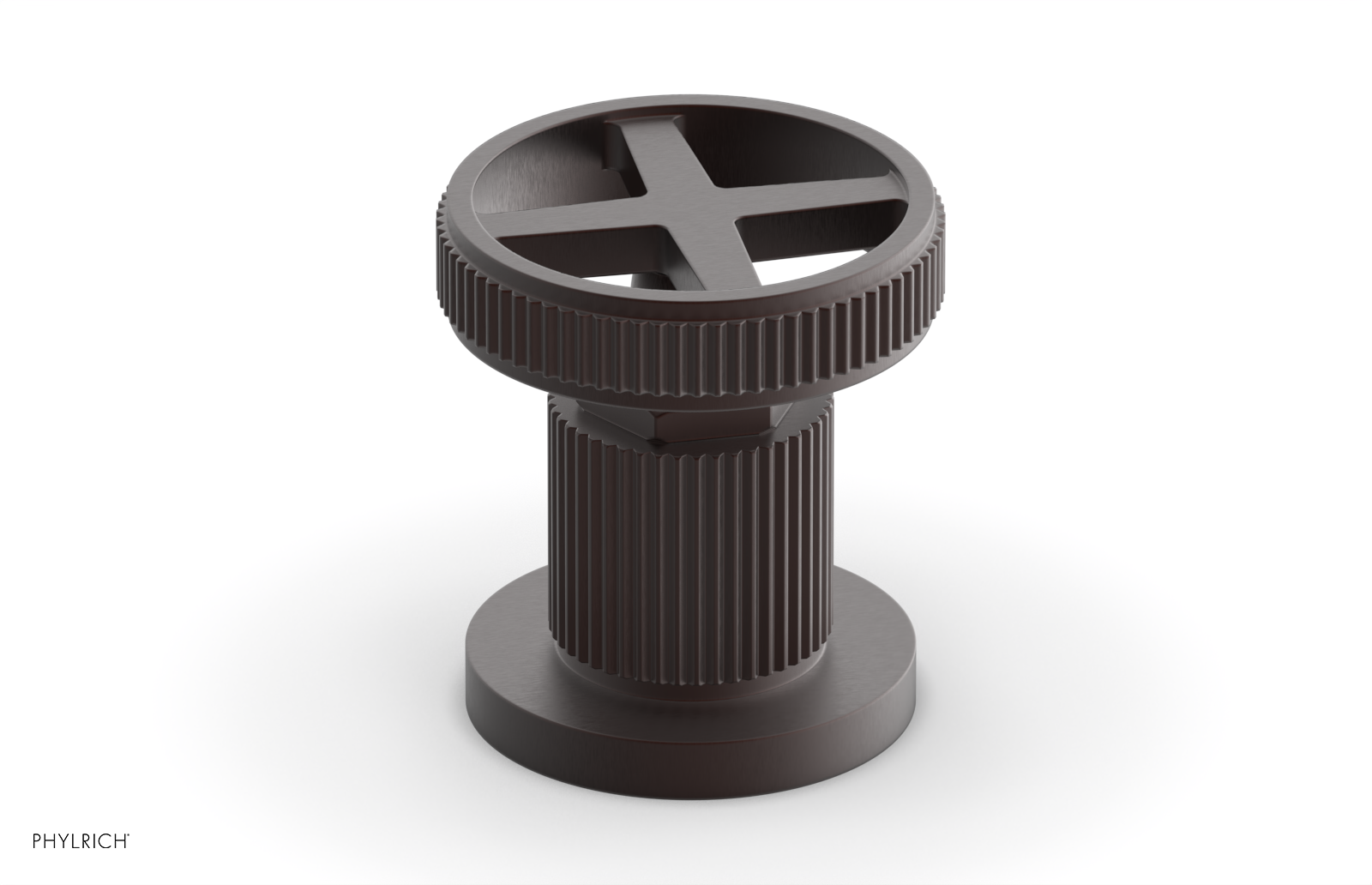 DUSTRIE - Volume Control/Diverter Trim - Cross Handle - Grooved 370-35