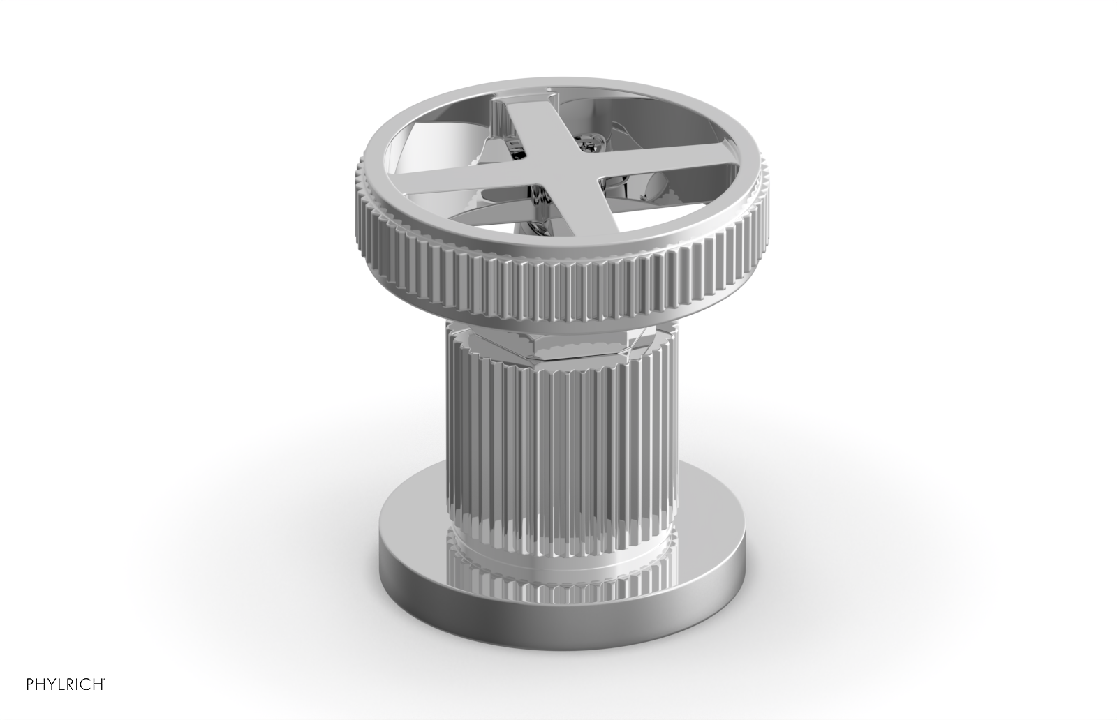 DUSTRIE - Volume Control/Diverter Trim - Cross Handle - Grooved 370-35