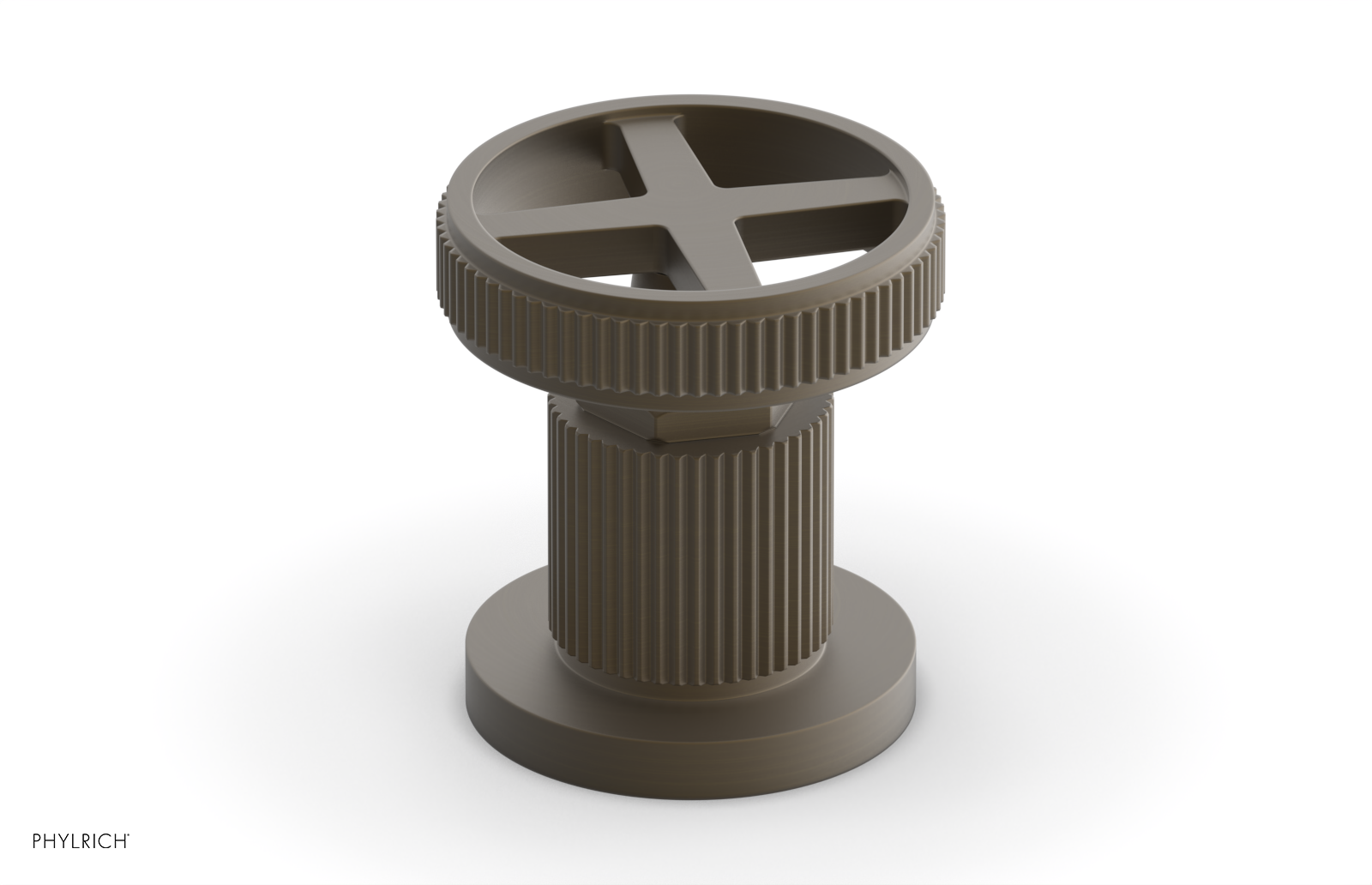 DUSTRIE - Volume Control/Diverter Trim - Cross Handle - Grooved 370-35