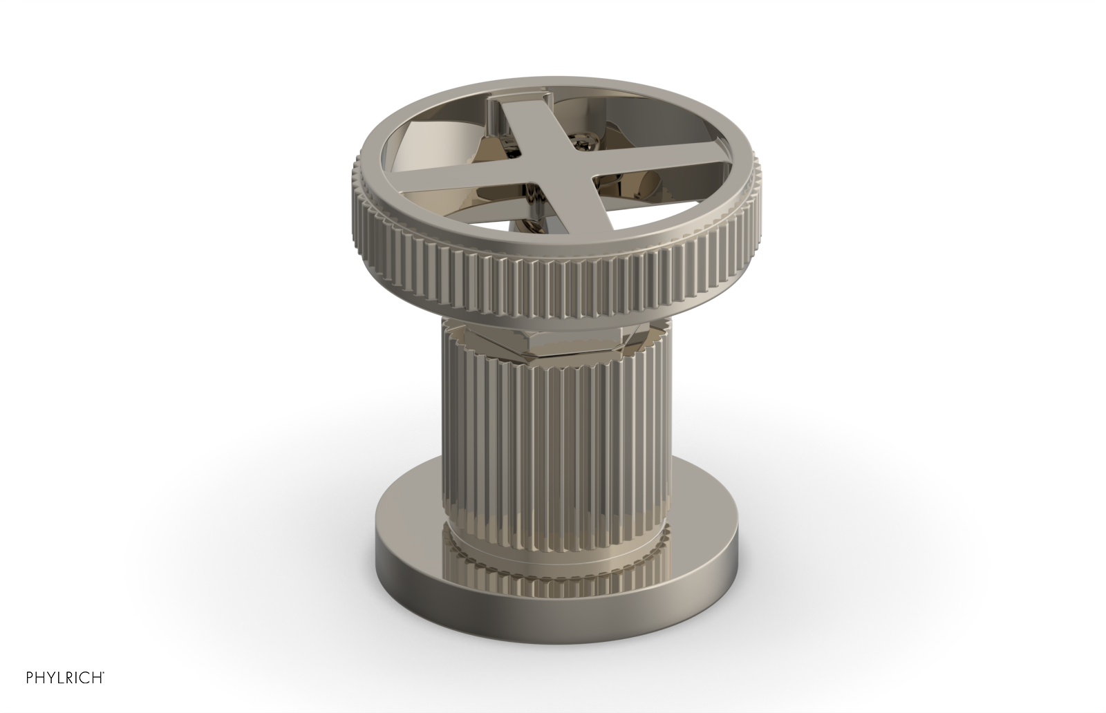 DUSTRIE - Volume Control/Diverter Trim - Cross Handle - Grooved 370-35