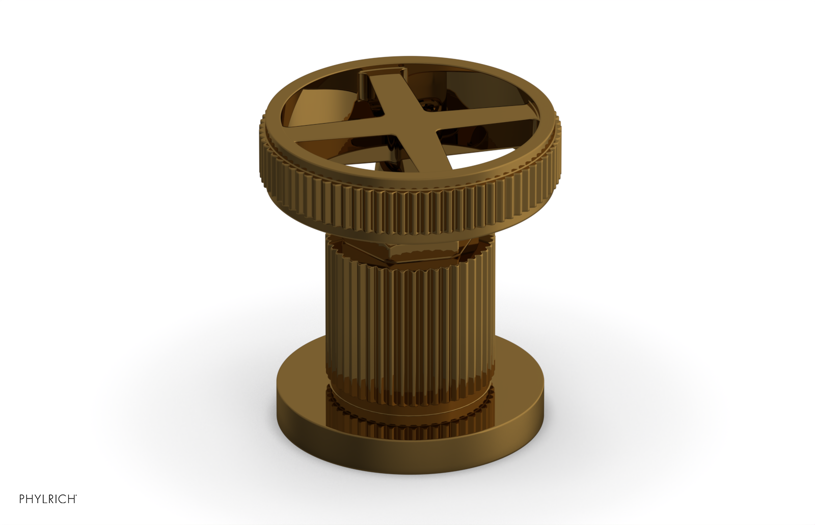 DUSTRIE - Volume Control/Diverter Trim - Cross Handle - Grooved 370-35