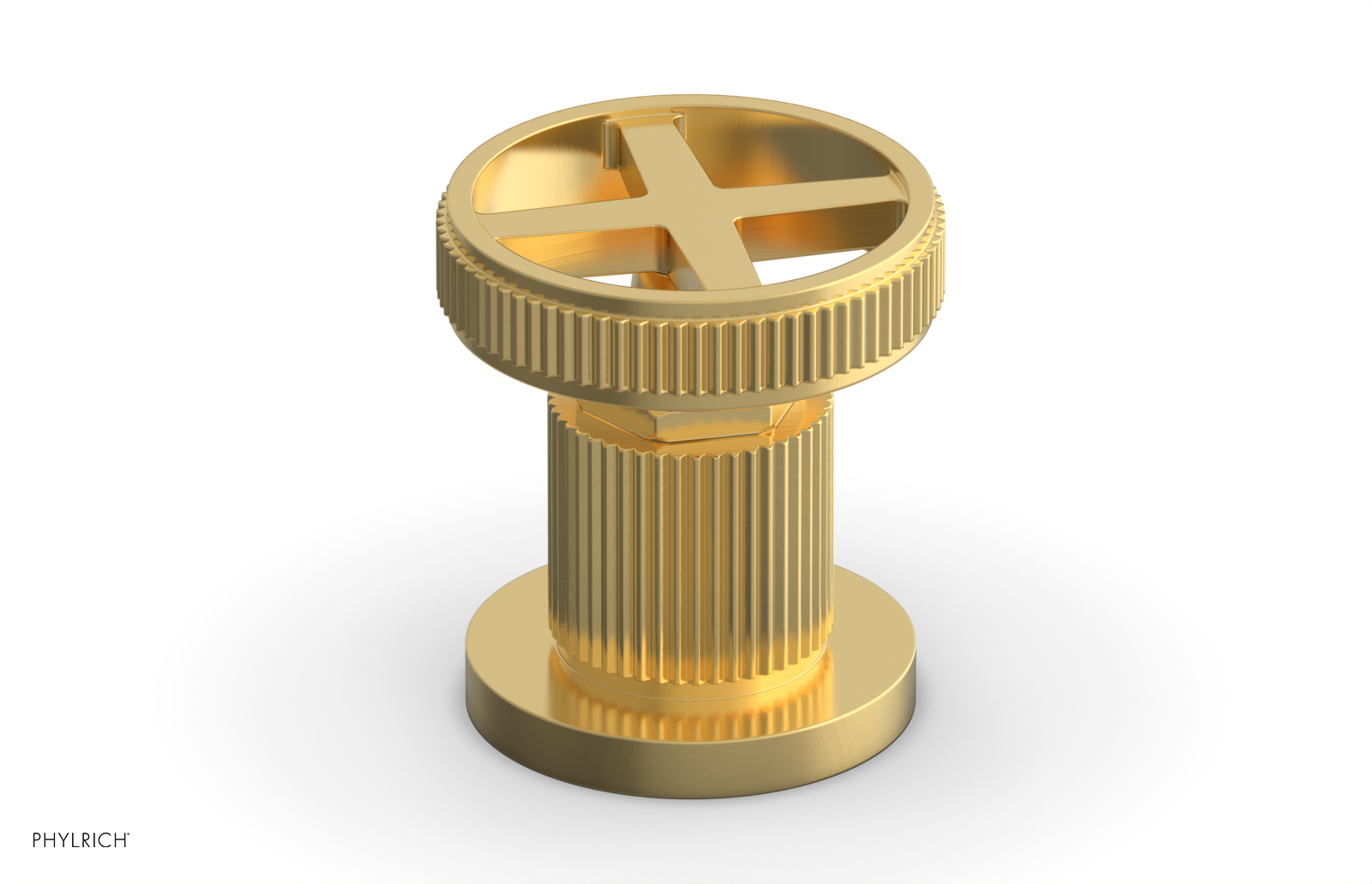 DUSTRIE - Volume Control/Diverter Trim - Cross Handle - Grooved 370-35