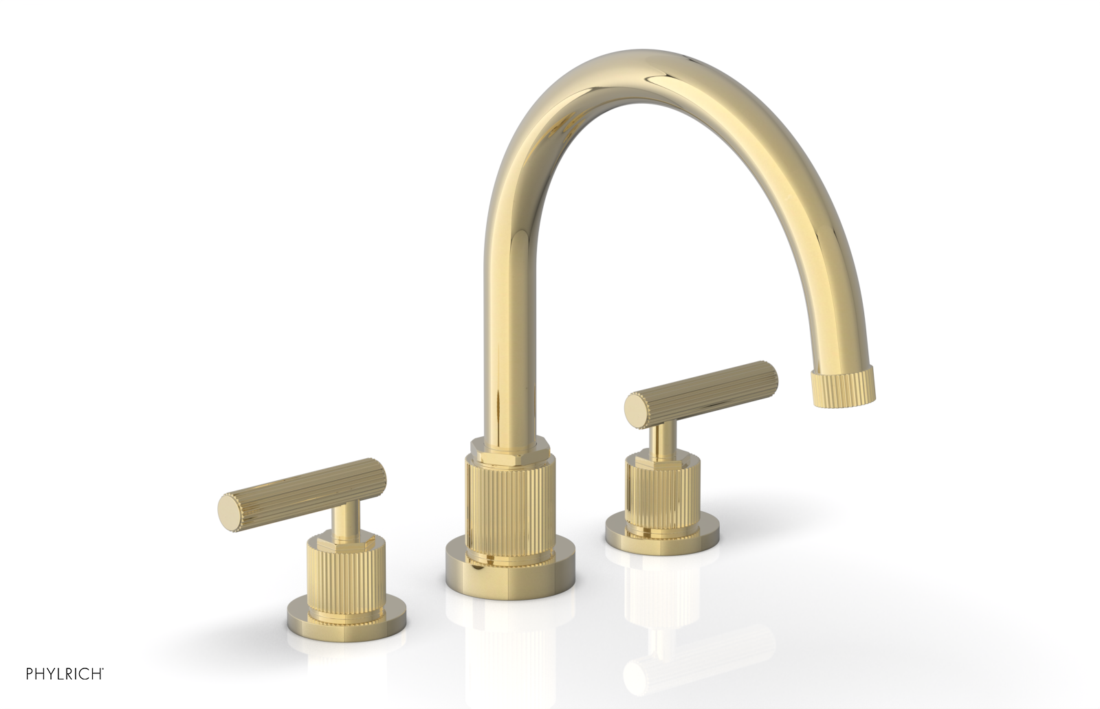 DUSTRIE - Deck Tub Set - Lever Handles - Grooved 370-41