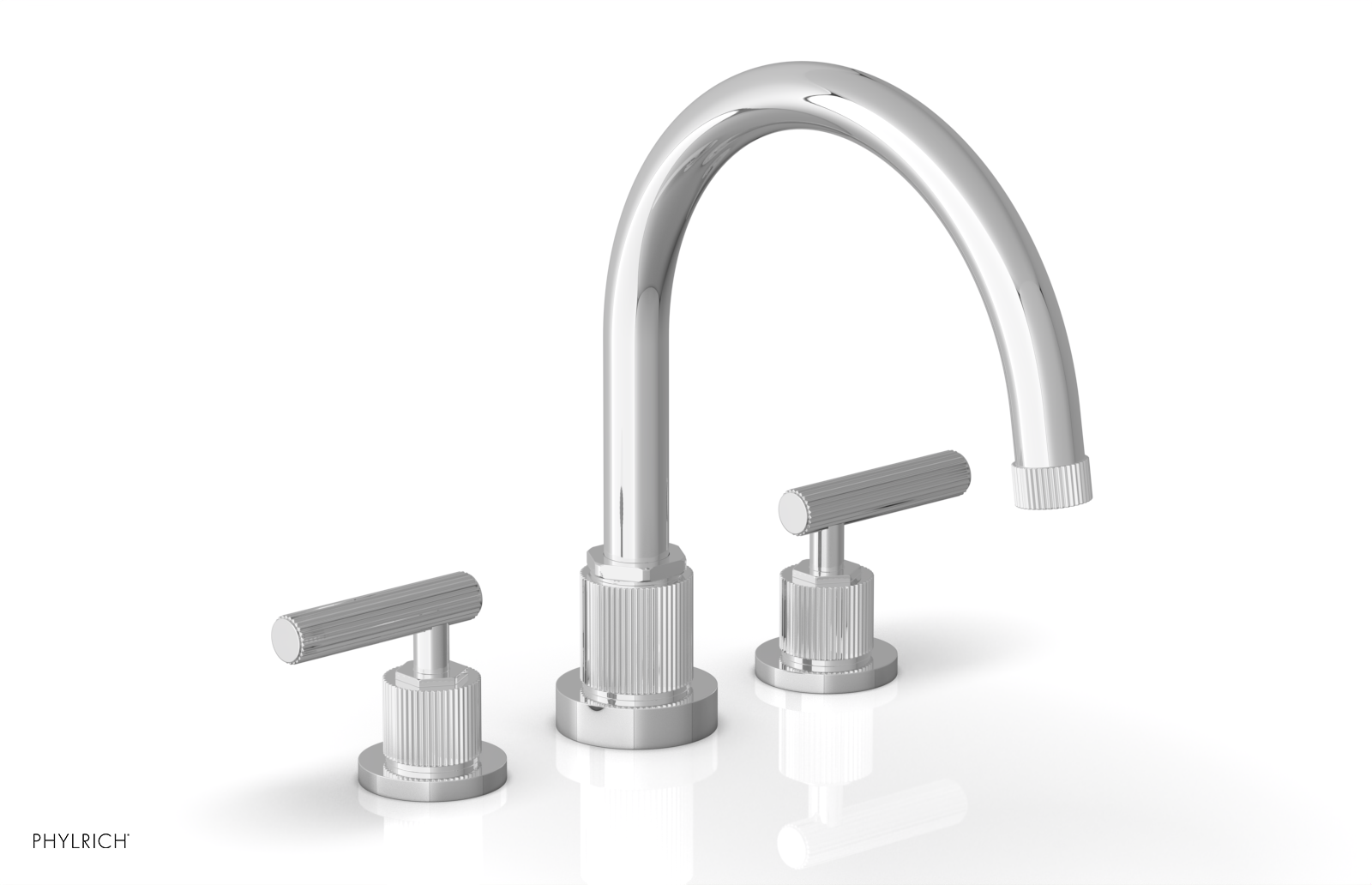 DUSTRIE - Deck Tub Set - Lever Handles - Grooved 370-41