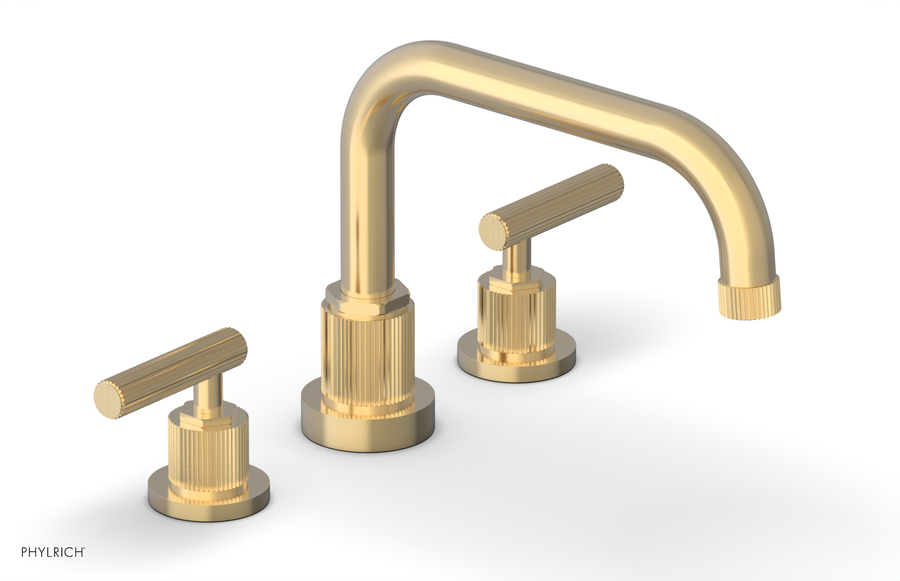 DUSTRIE - Deck Tub Set - Lever Handles - Grooved 370-43