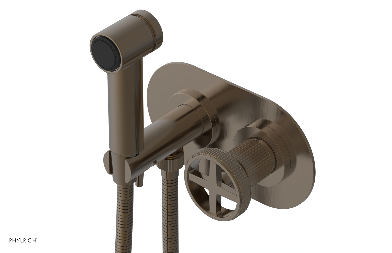 DUSTRIE - Wall Mounted Bidet - Cross Handle - Grooved 370-62