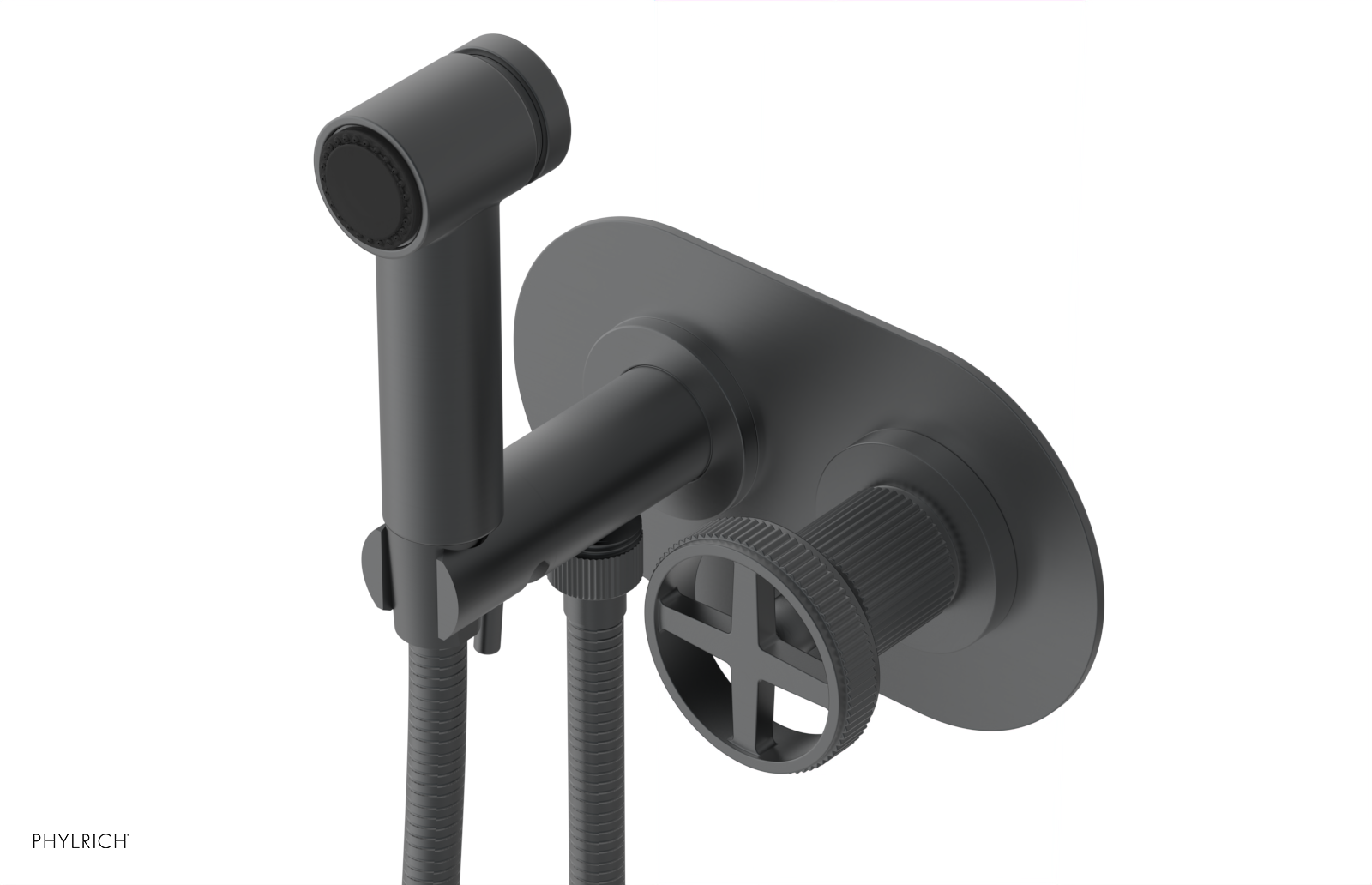 DUSTRIE - Wall Mounted Bidet - Cross Handle - Grooved 370-62