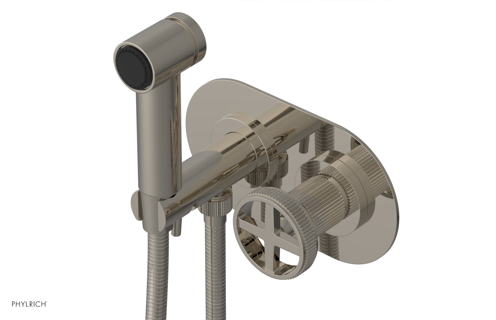 DUSTRIE - Wall Mounted Bidet - Cross Handle - Grooved 370-62