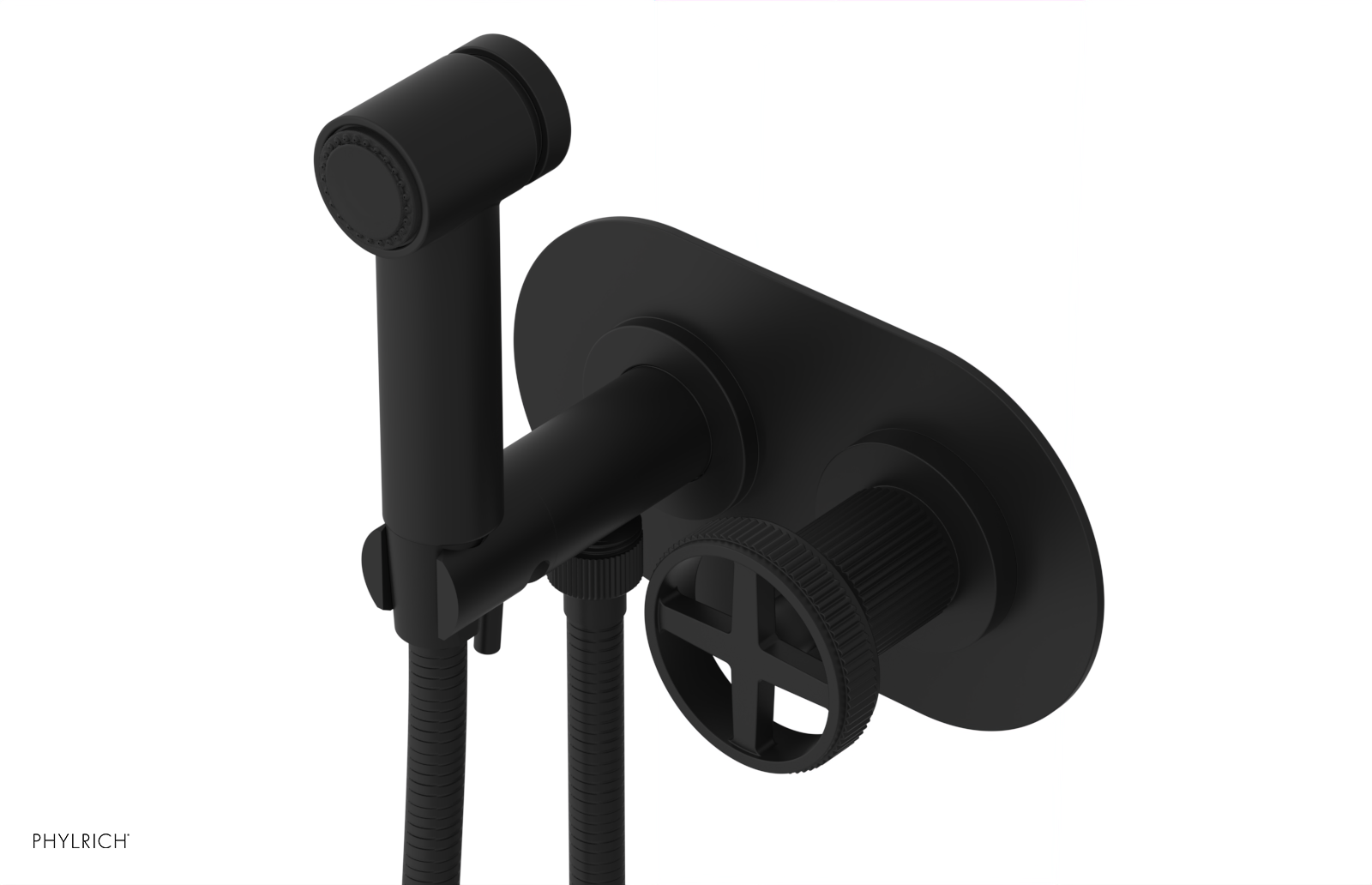 DUSTRIE - Wall Mounted Bidet - Cross Handle - Grooved 370-62