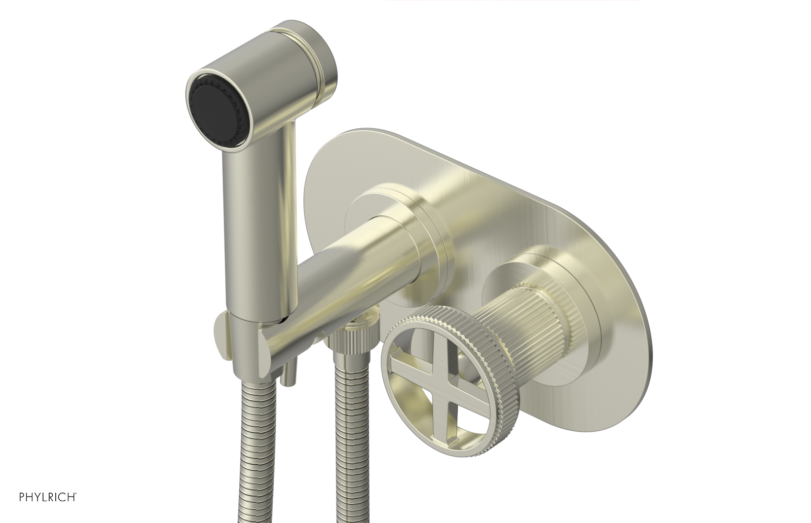 DUSTRIE - Wall Mounted Bidet - Cross Handle - Grooved 370-62