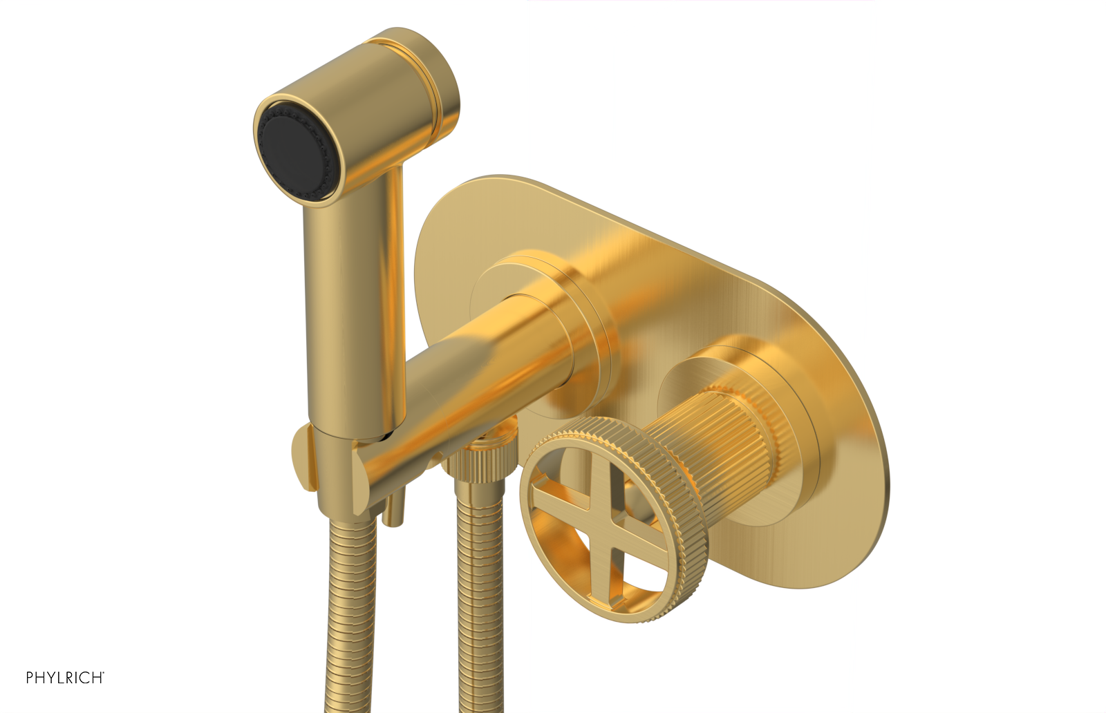 DUSTRIE - Wall Mounted Bidet - Cross Handle - Grooved 370-62