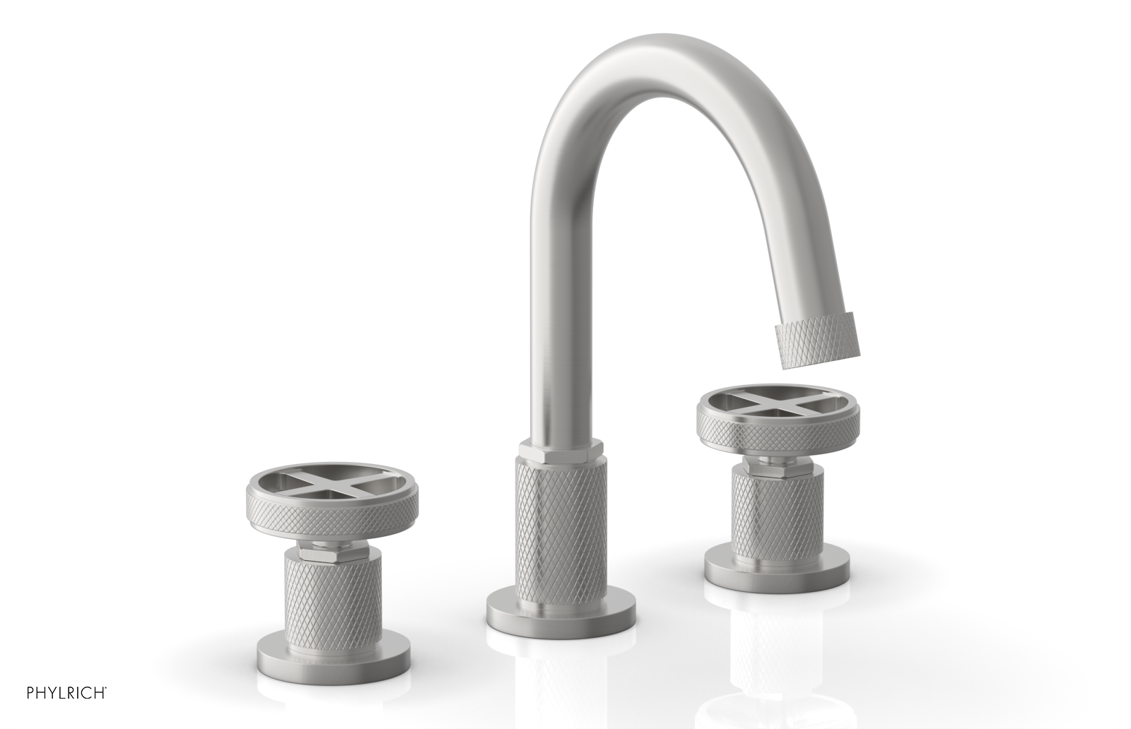 DUSTRIE Widespread Faucet - Cross Handle - Knurled 371-01