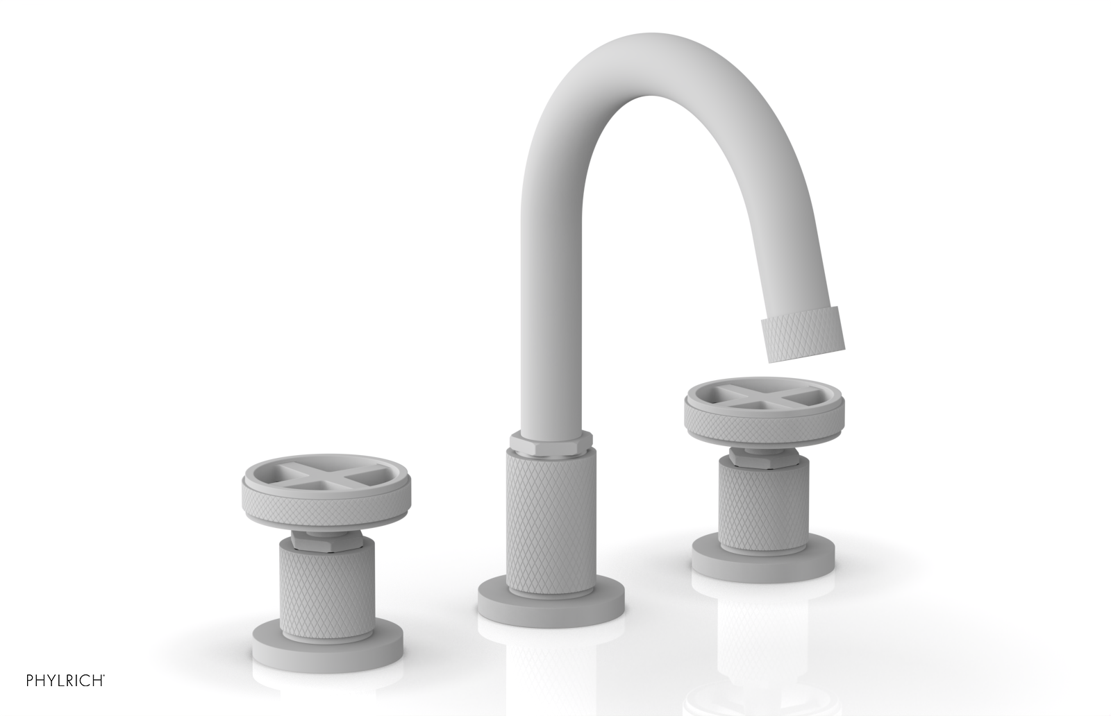 DUSTRIE Widespread Faucet - Cross Handle - Knurled 371-01