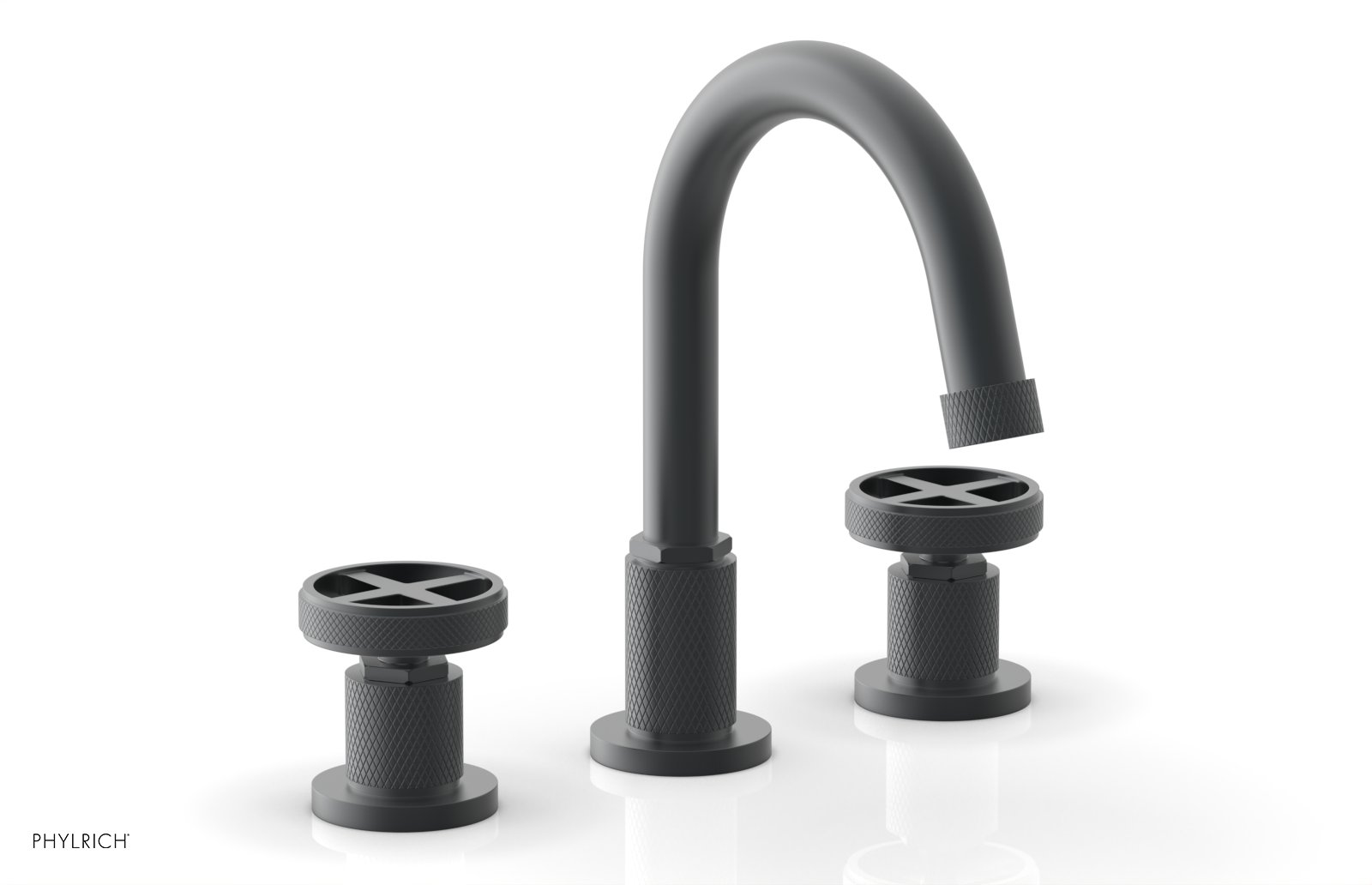 DUSTRIE Widespread Faucet - Cross Handle - Knurled 371-01