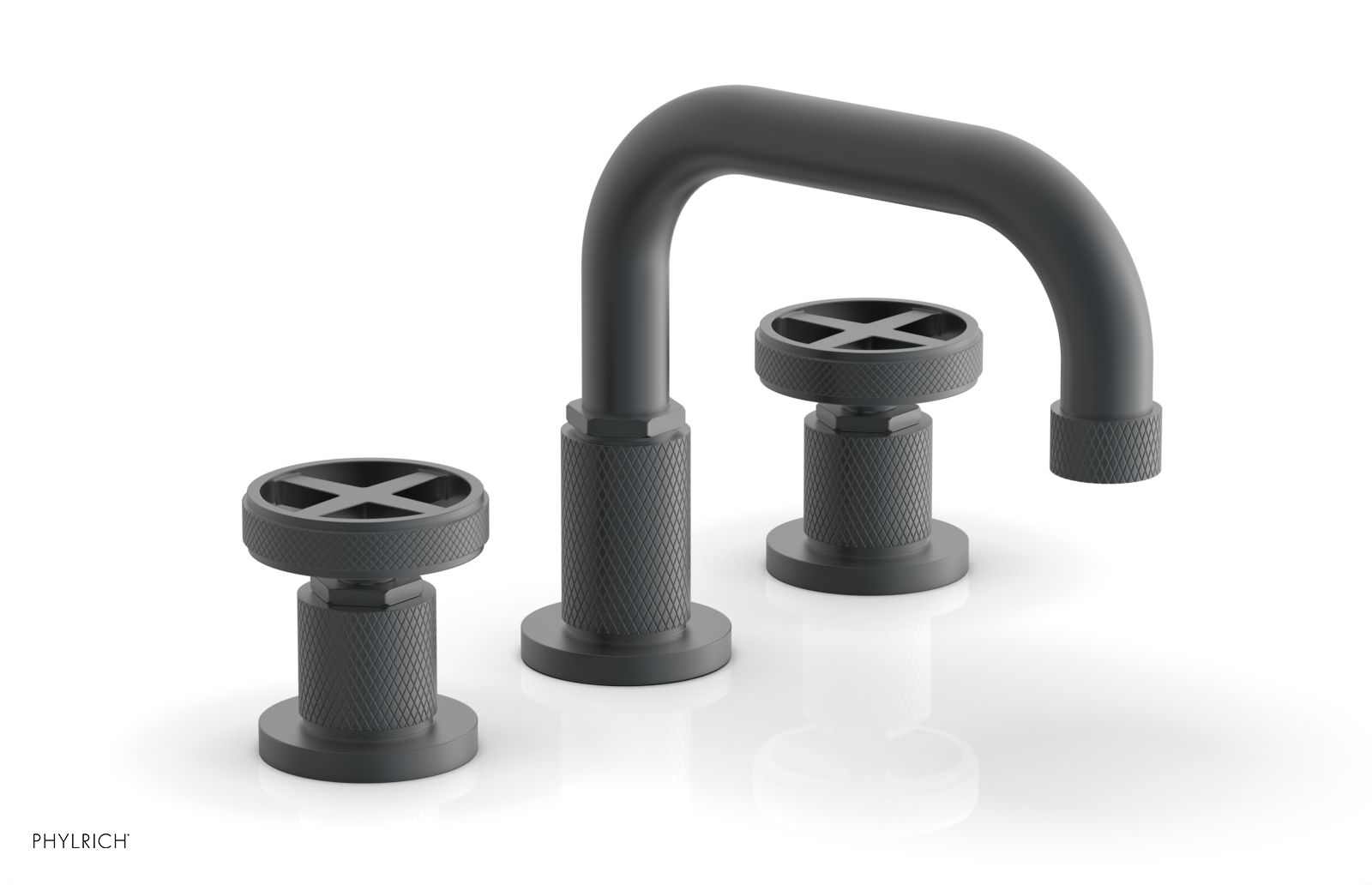 DUSTRIE Widespread Faucet - Cross Handle - Knurled 371-03