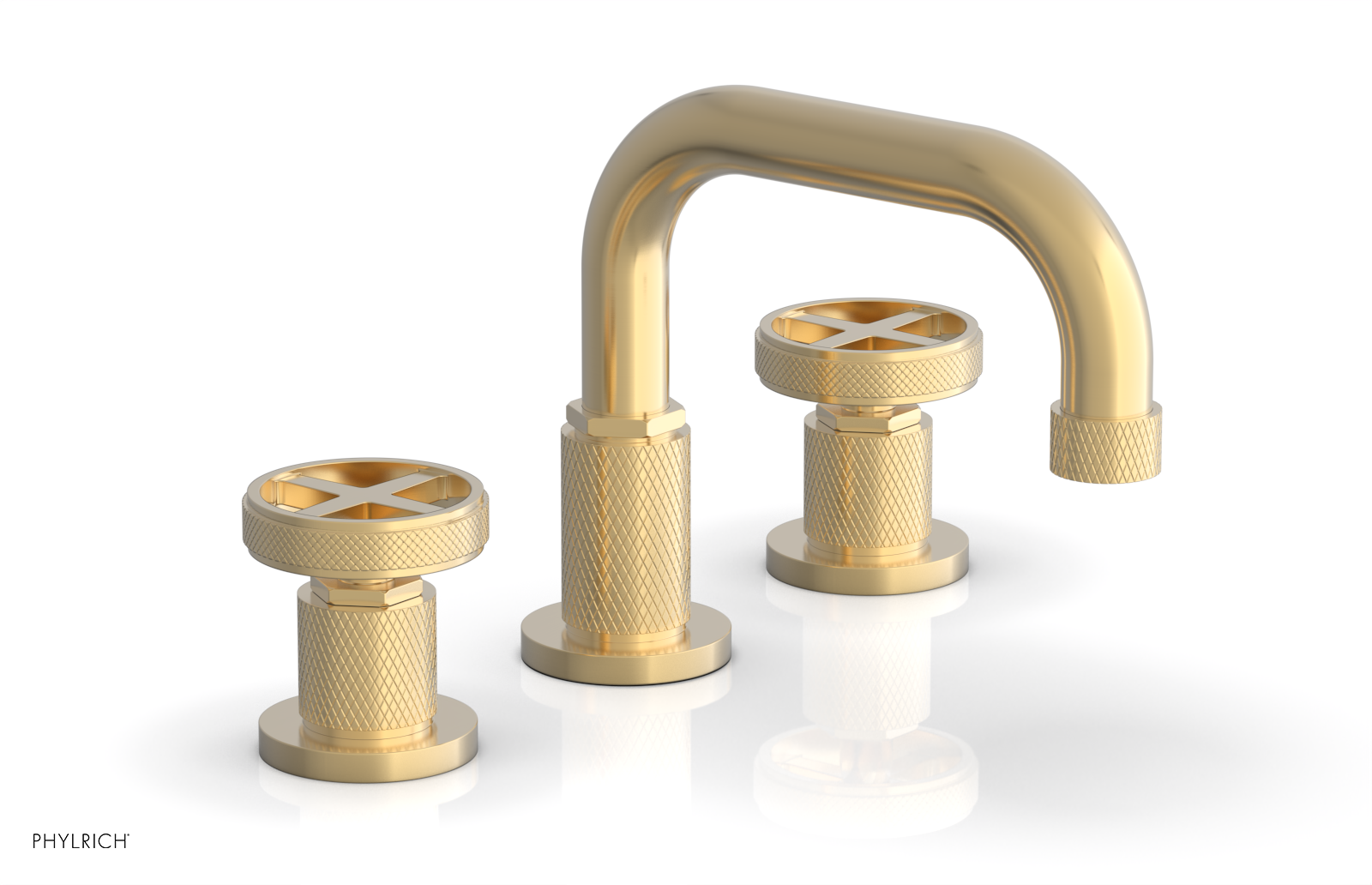 DUSTRIE Widespread Faucet - Cross Handle - Knurled 371-03