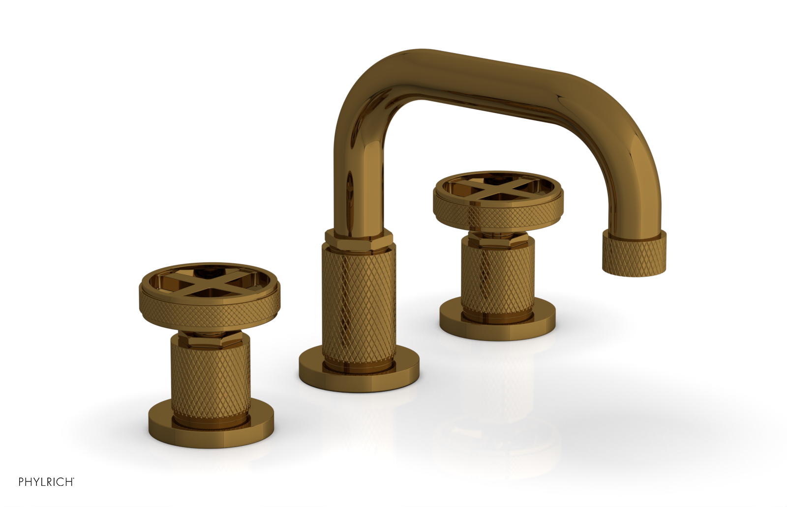 DUSTRIE Widespread Faucet - Cross Handle - Knurled 371-03