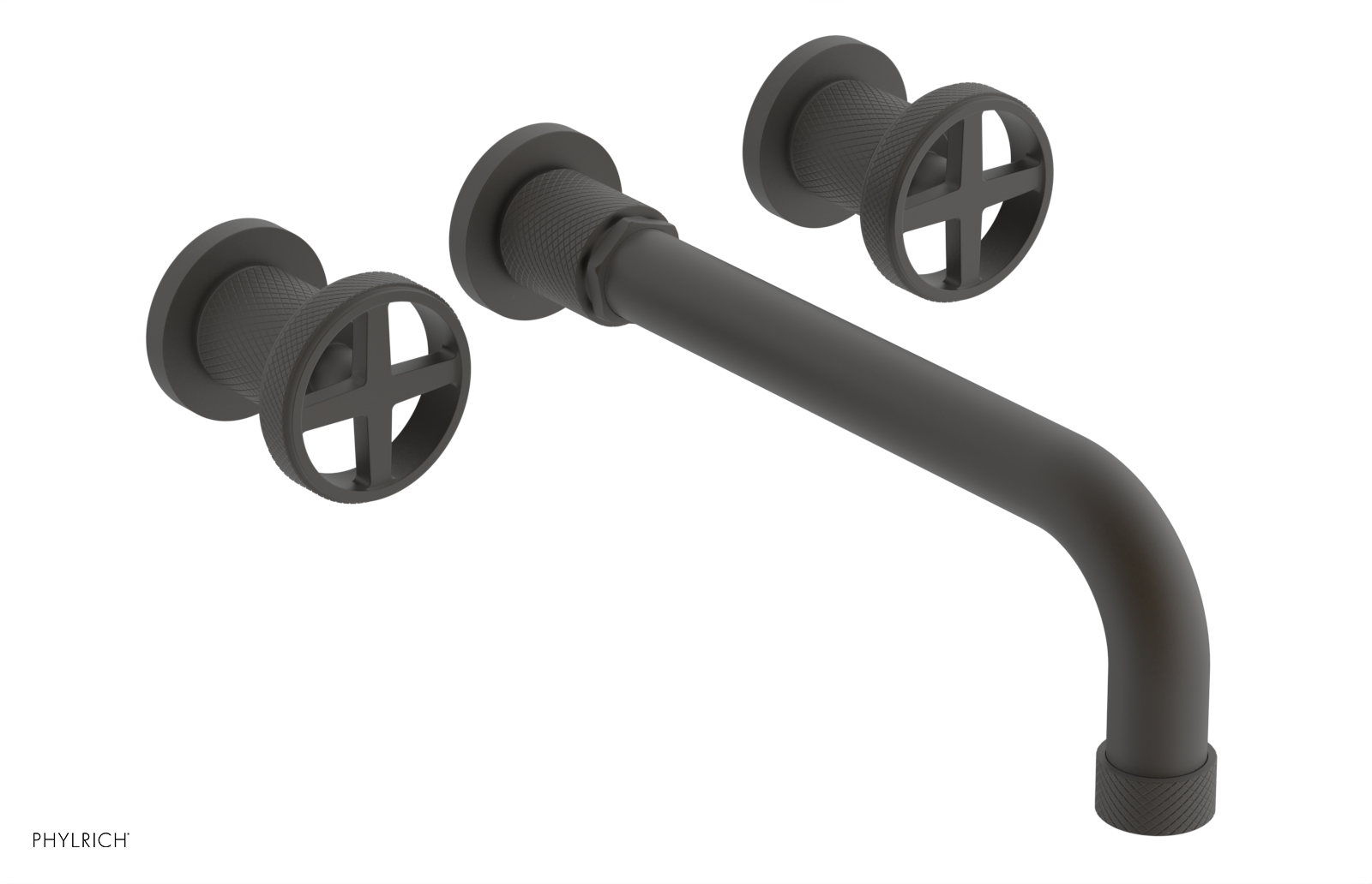 DUSTRIE - Wall Tub Set - 10" Spout - Cross Handles - Knurled 371-56-10