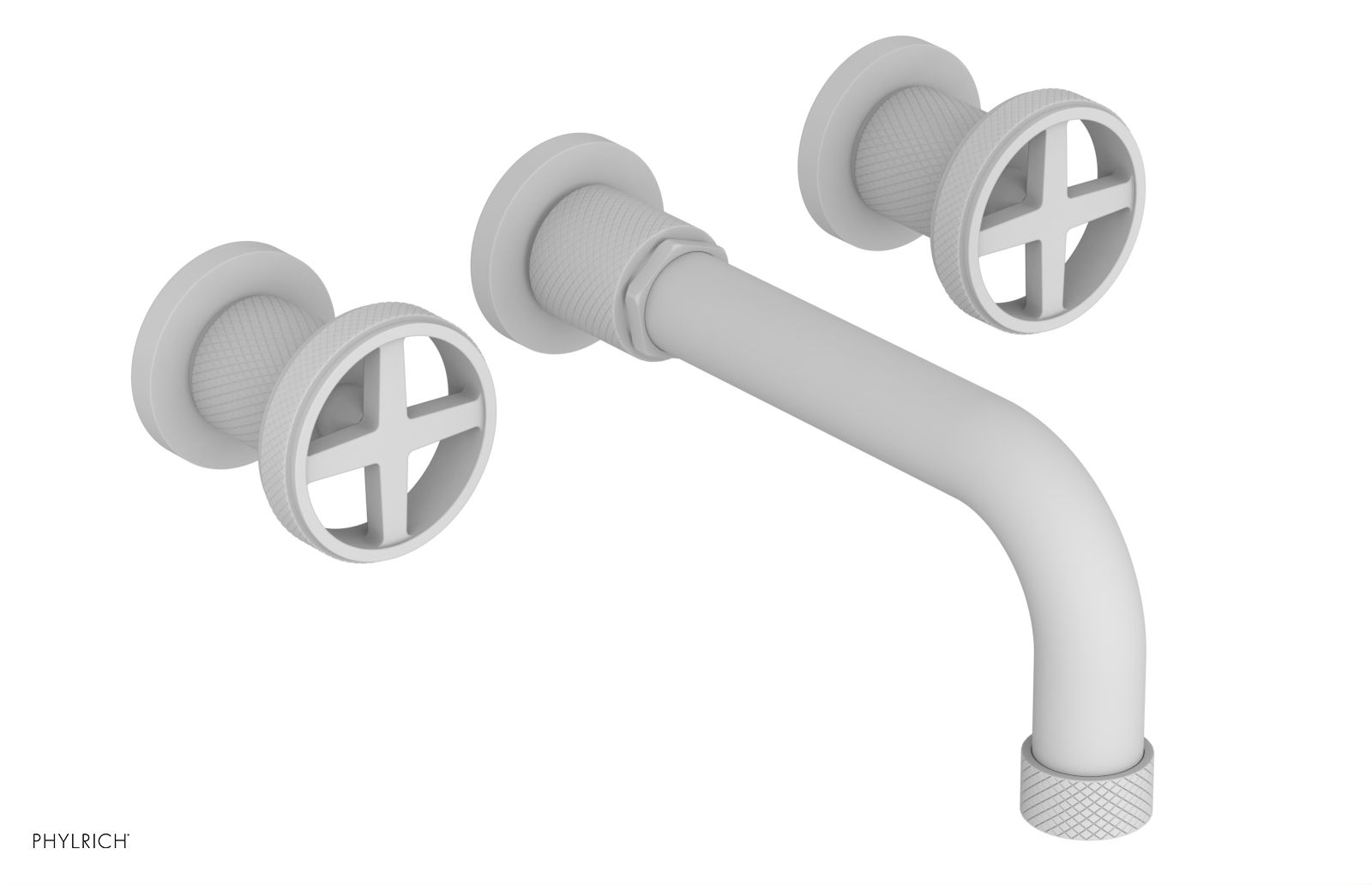 DUSTRIE - Wall Tub Set - 7 5/8" Spout - Cross Handles - Knurled 371-56