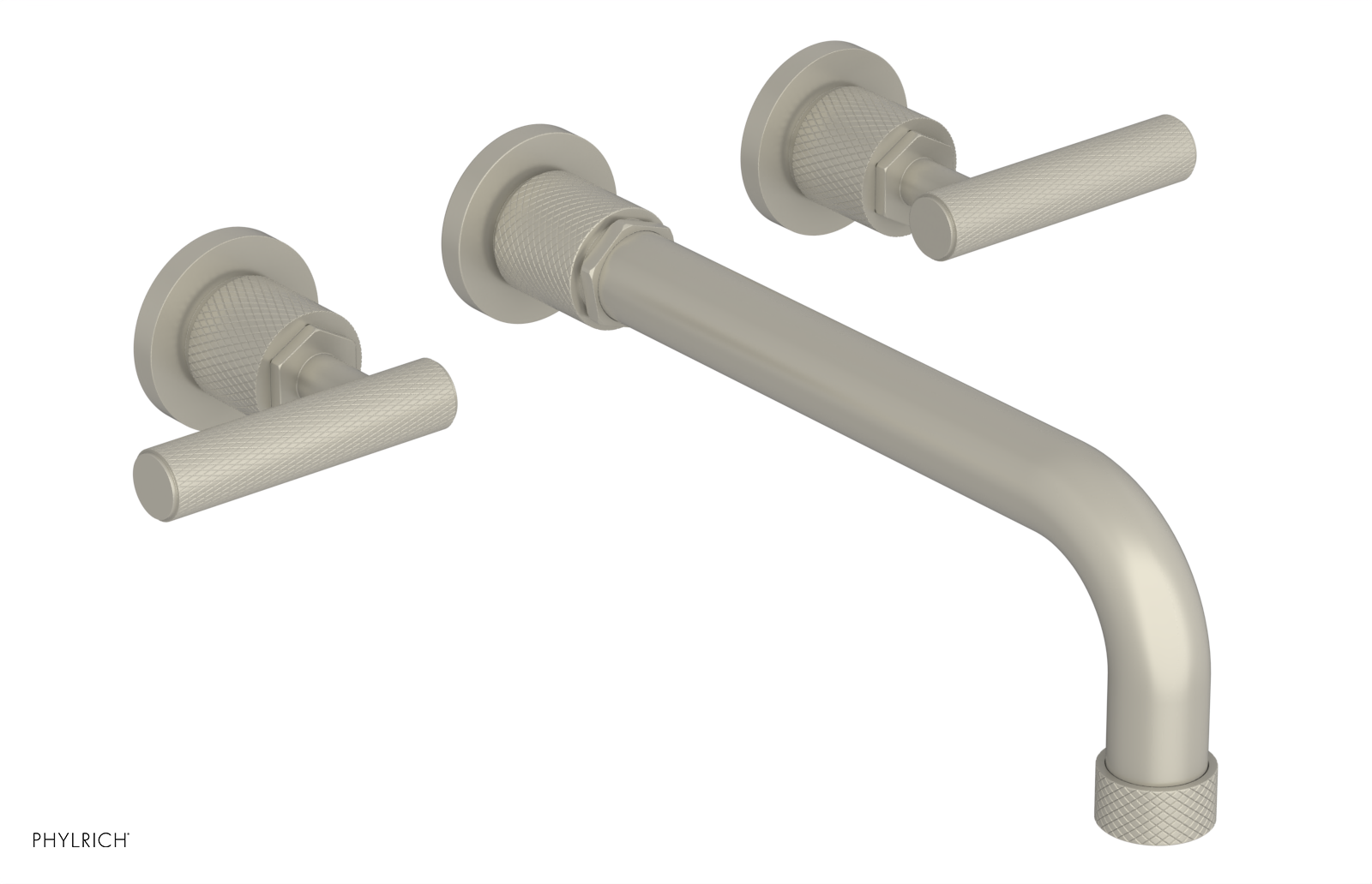 DUSTRIE - Wall Tub Set - 10" Spout - Lever Handles - Knurled 371-57-10