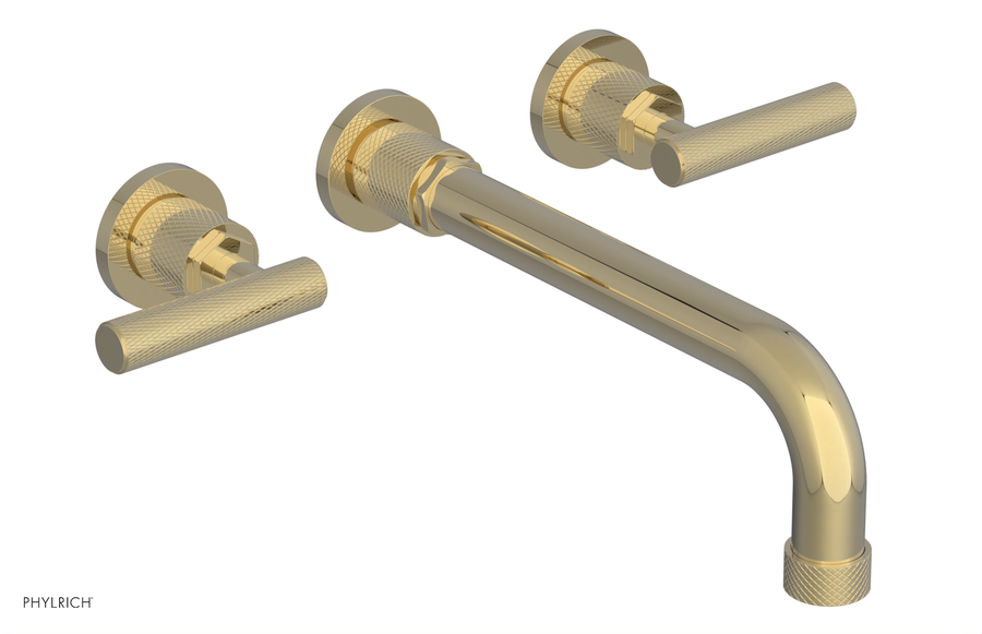 DUSTRIE - Wall Tub Set - 10" Spout - Lever Handles - Knurled 371-57-10