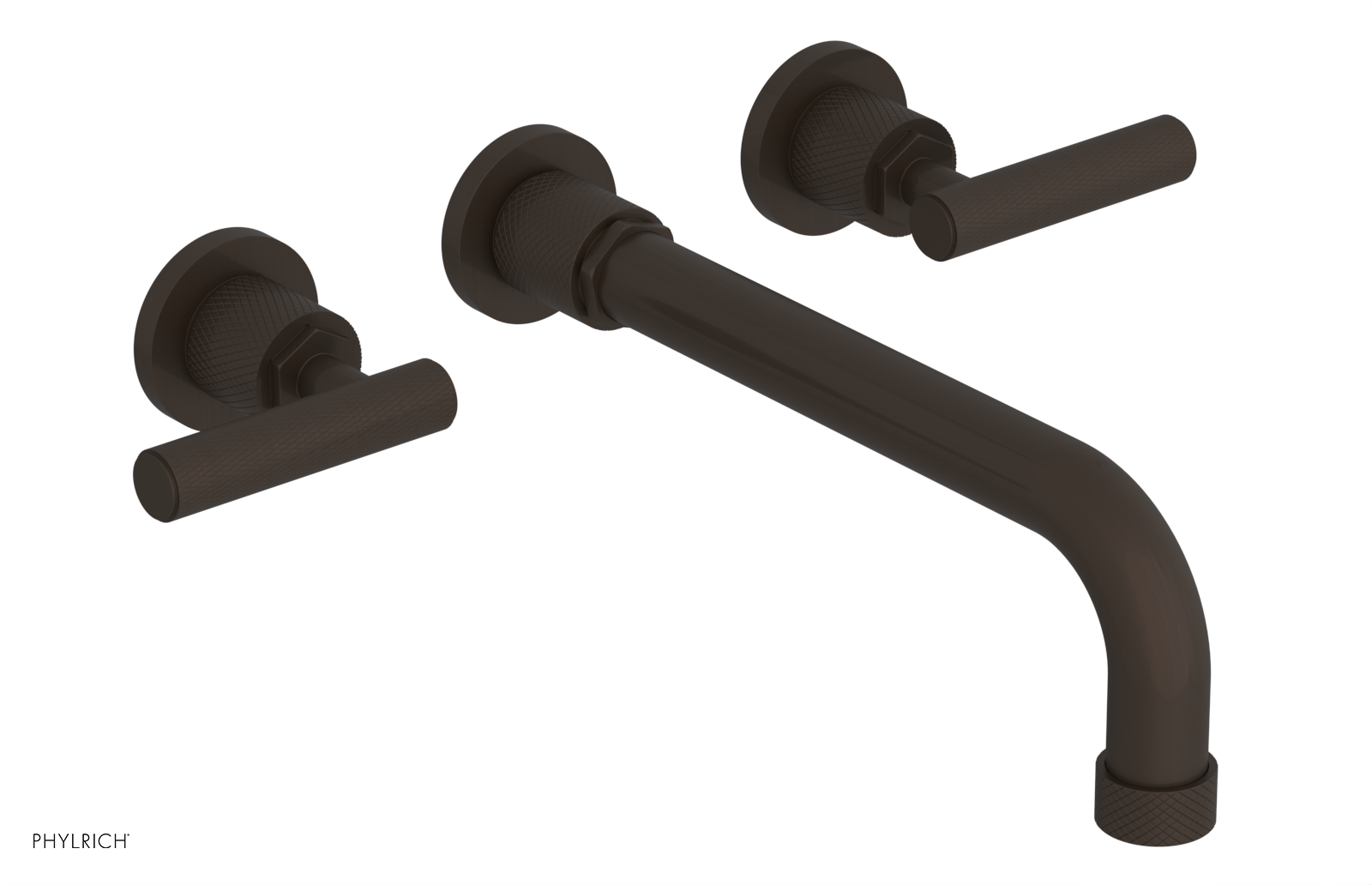 DUSTRIE - Wall Tub Set - 10" Spout - Lever Handles - Knurled 371-57-10