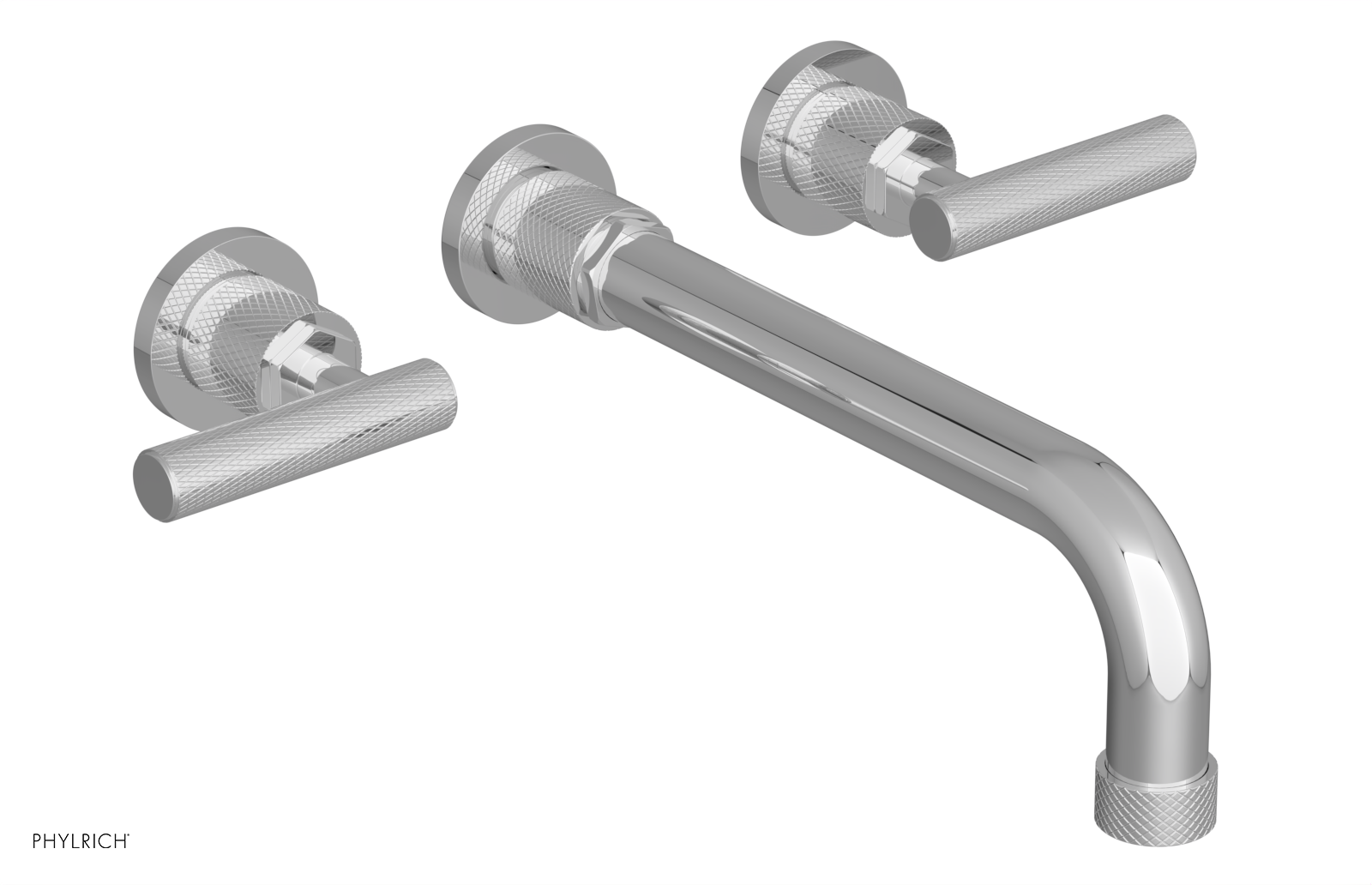 DUSTRIE - Wall Tub Set - 10" Spout - Lever Handles - Knurled 371-57-10