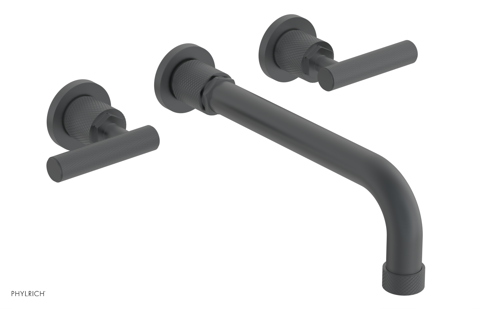 DUSTRIE Wall Lavatory Set - 10" Spout - Lever Handle - Knurled 371-12-10