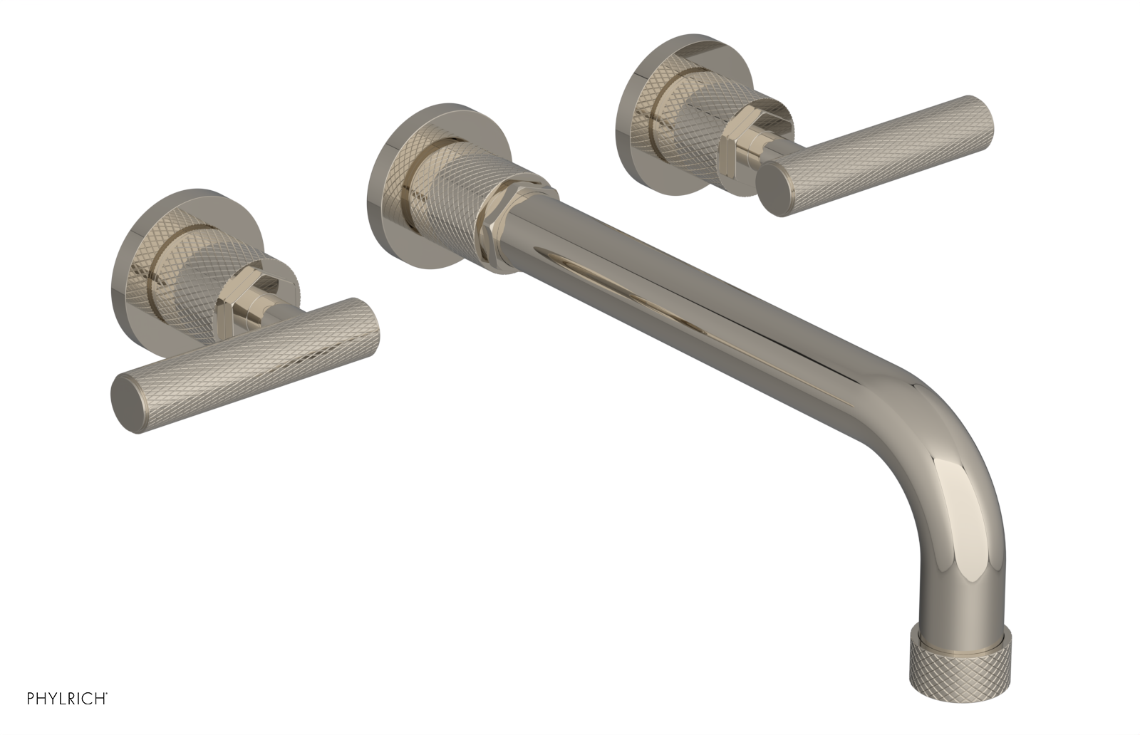 DUSTRIE - Wall Tub Set - 10" Spout - Lever Handles - Knurled 371-57-10