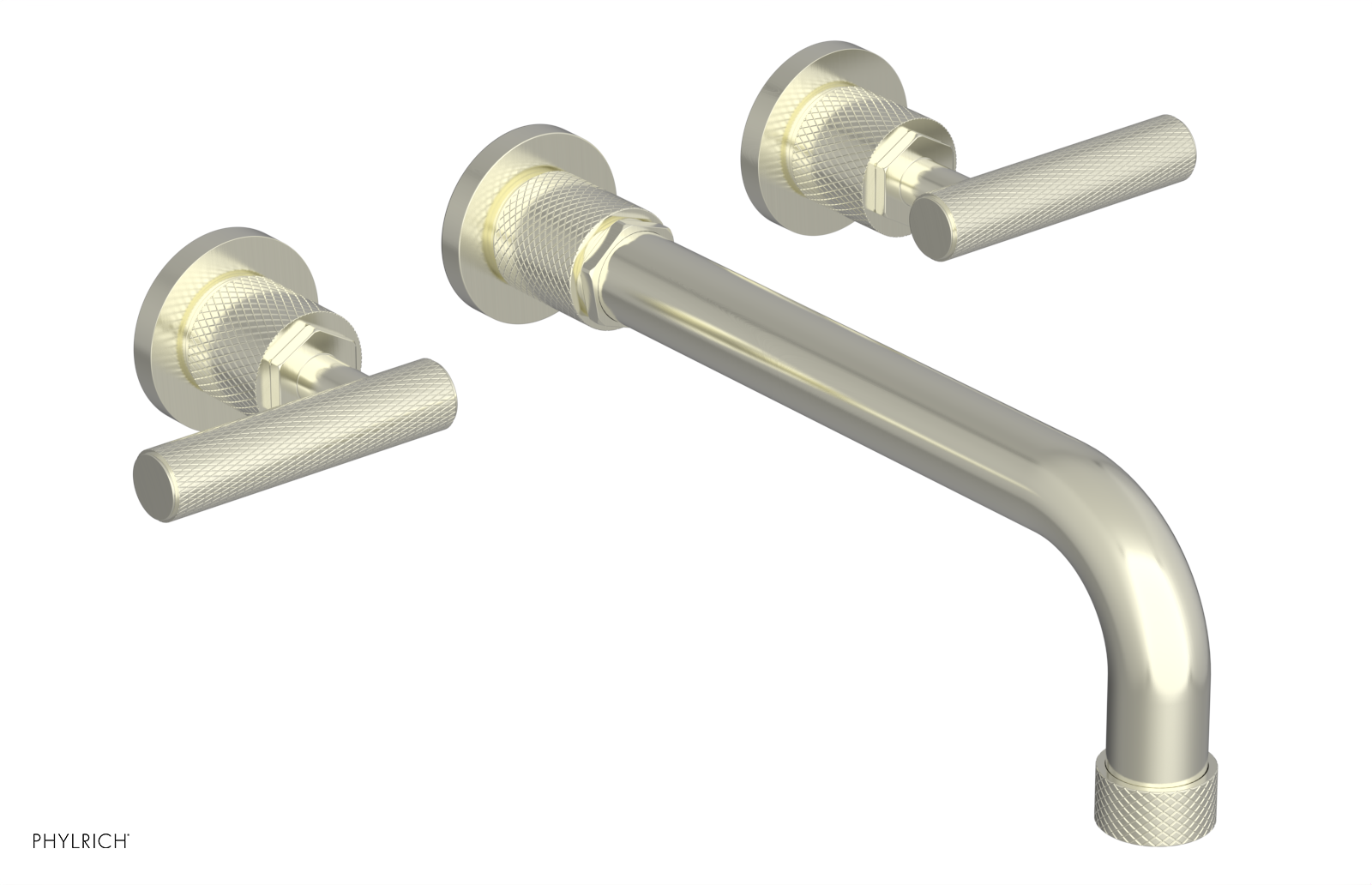 DUSTRIE - Wall Tub Set - 10" Spout - Lever Handles - Knurled 371-57-10