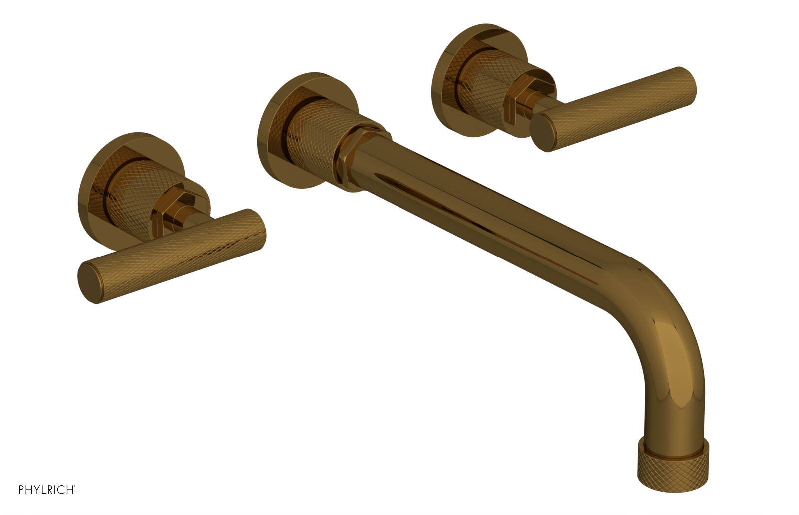 DUSTRIE - Wall Tub Set - 10" Spout - Lever Handles - Knurled 371-57-10