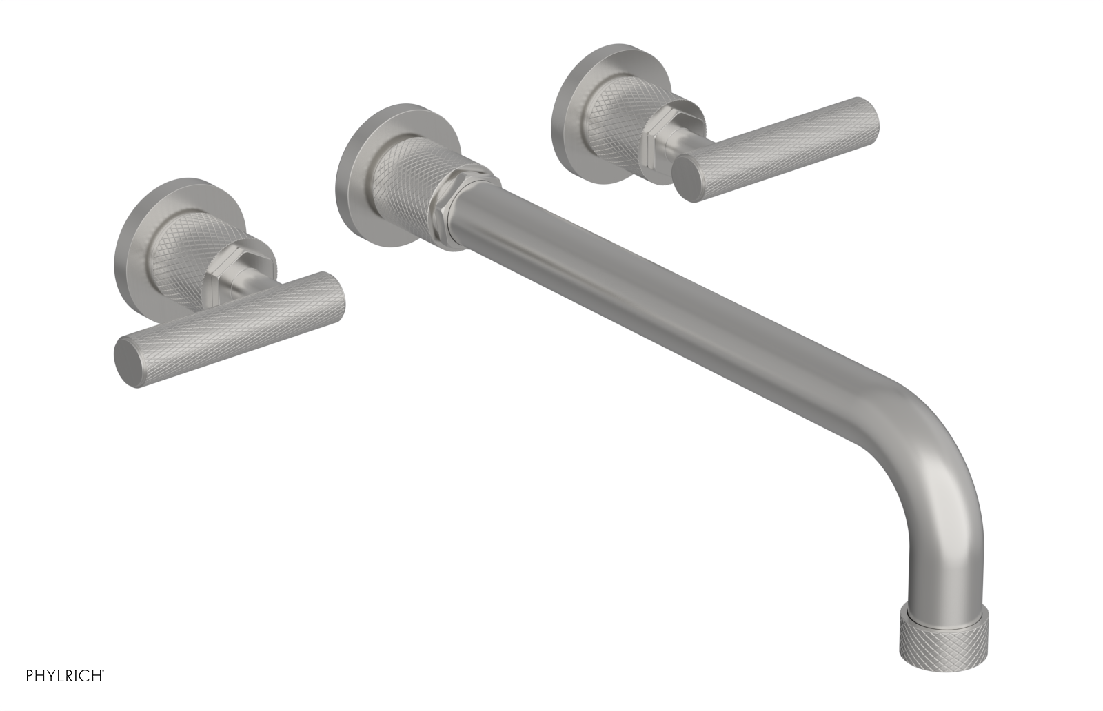 DUSTRIE - Wall Tub Set - 12" Spout - Lever Handles - Knurled 371-57-12