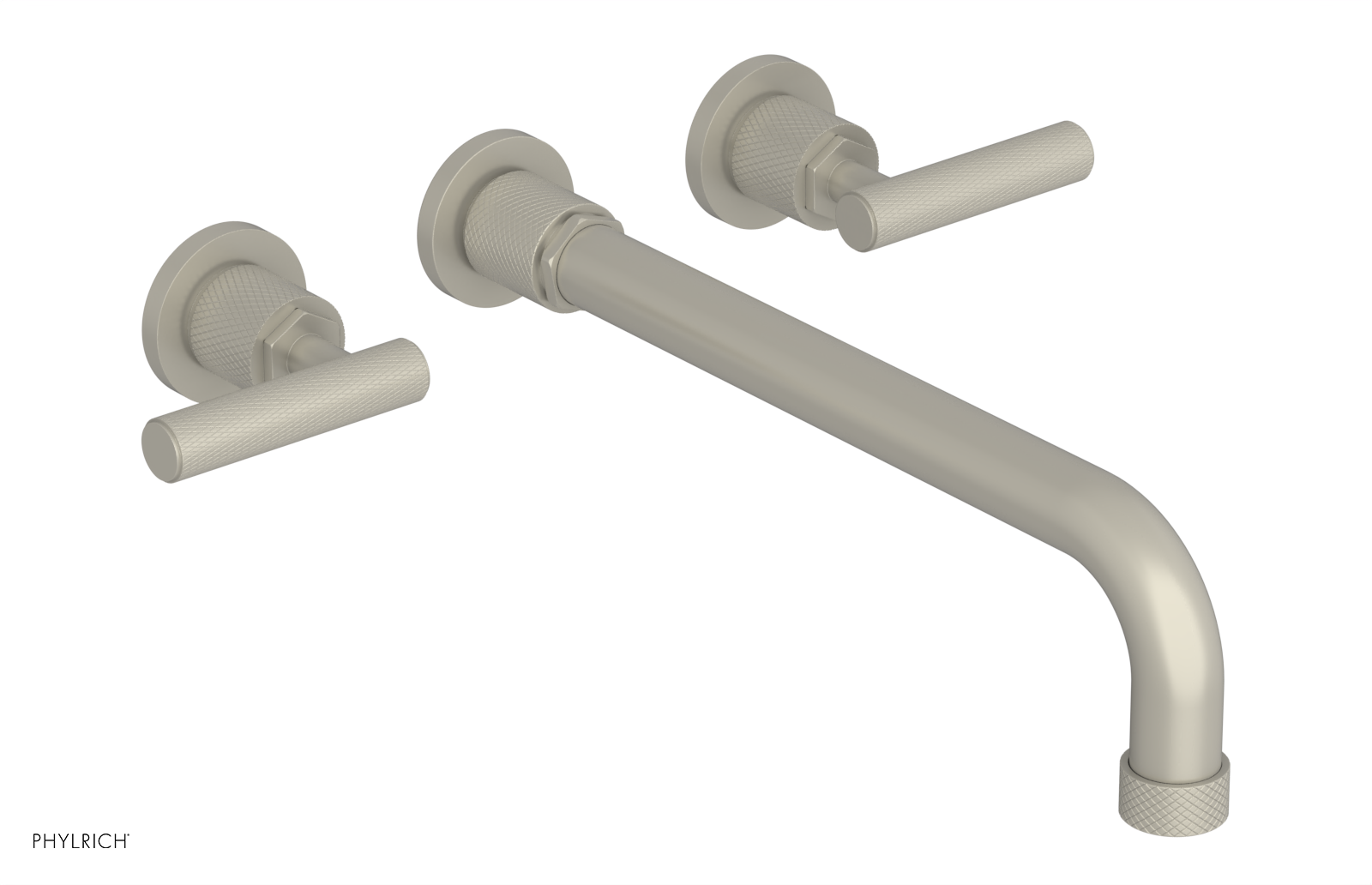 DUSTRIE - Wall Tub Set - 12" Spout - Lever Handles - Knurled 371-57-12