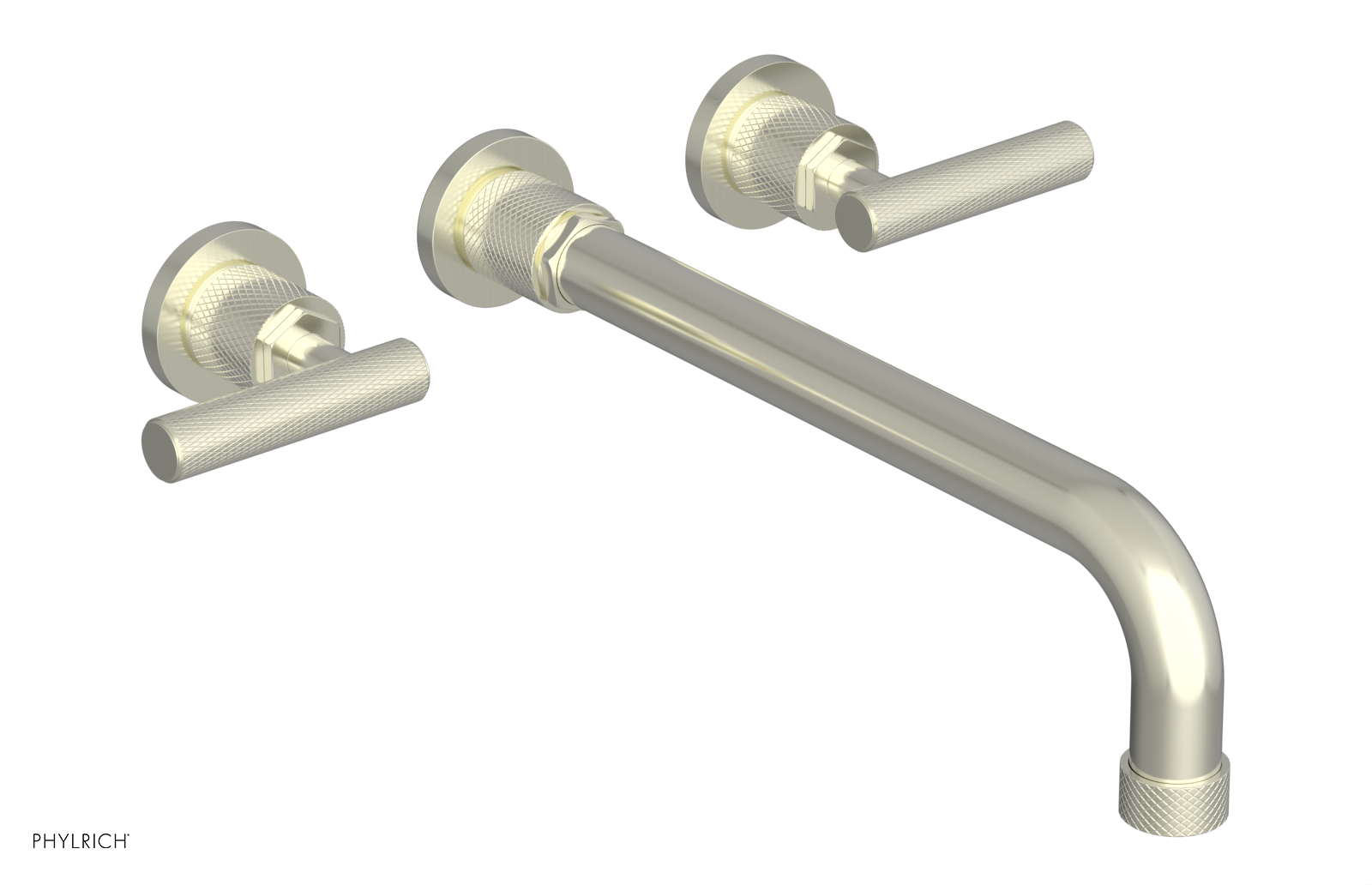 DUSTRIE - Wall Tub Set - 12" Spout - Lever Handles - Knurled 371-57-12