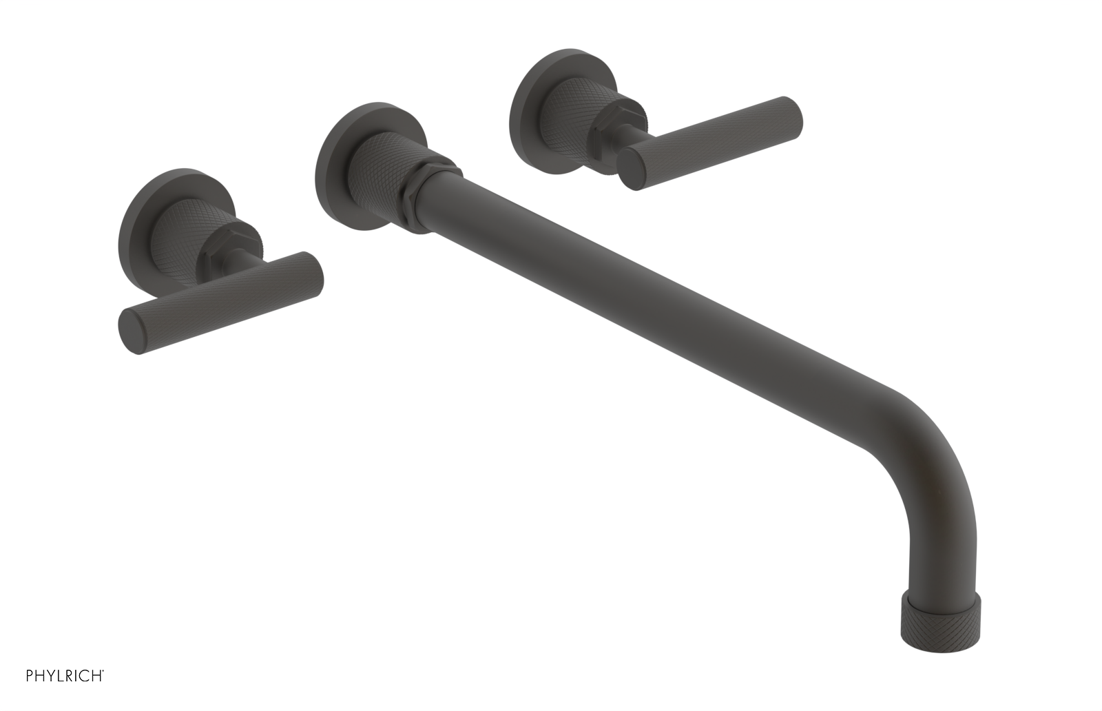 DUSTRIE - Wall Tub Set - 14" Spout - Lever Handles - Knurled 371-57-14