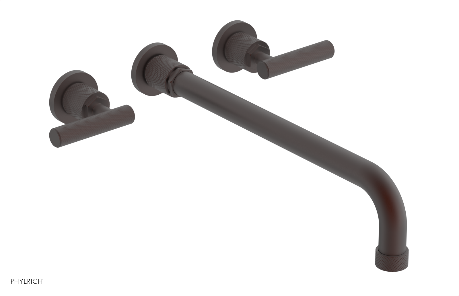 DUSTRIE - Wall Tub Set - 14" Spout - Lever Handles - Knurled 371-57-14