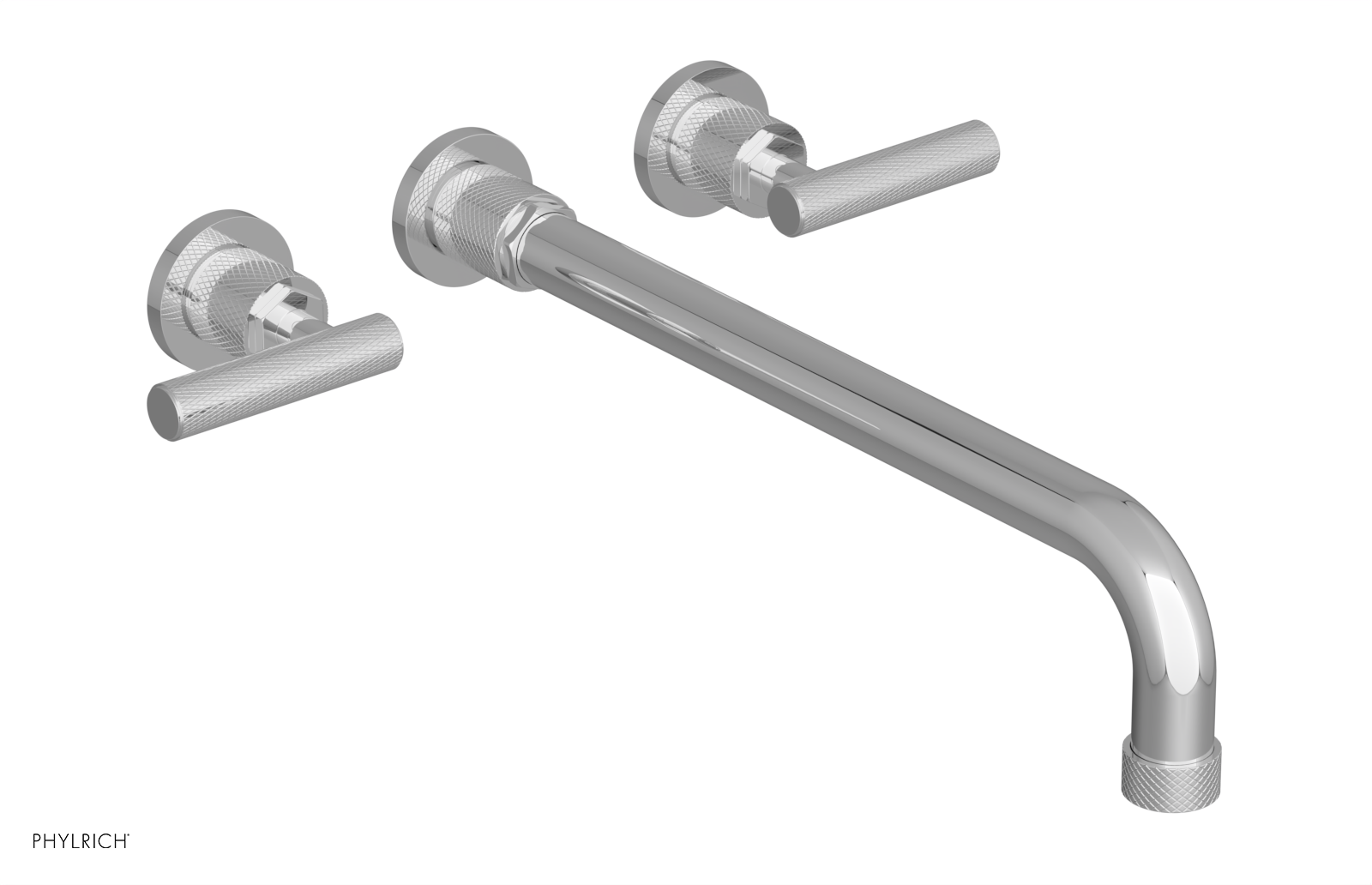 DUSTRIE - Wall Tub Set - 14" Spout - Lever Handles - Knurled 371-57-14