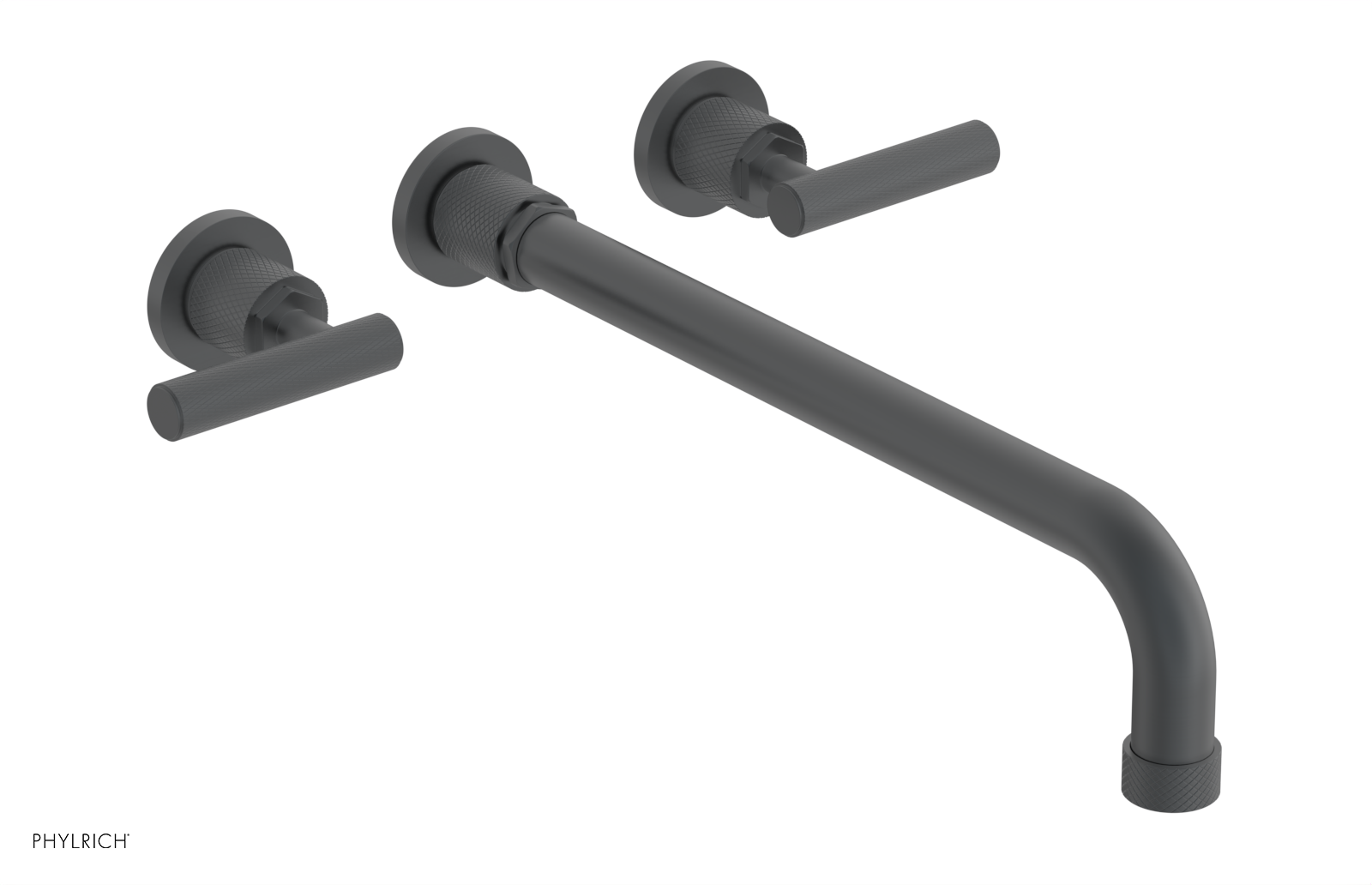 DUSTRIE - Wall Tub Set - 14" Spout - Lever Handles - Knurled 371-57-14